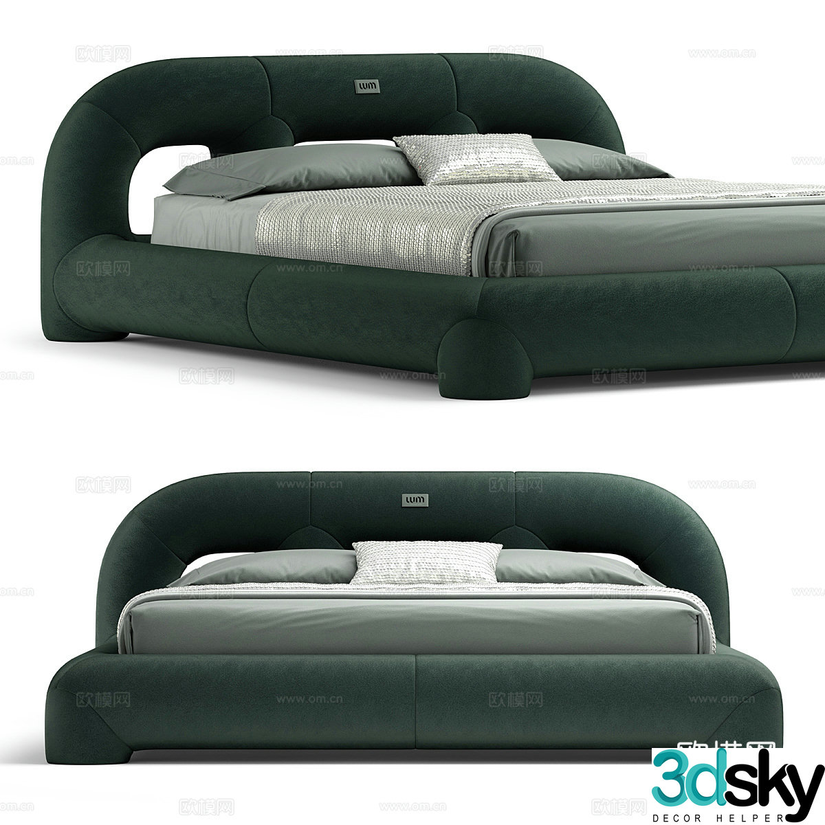 Double bed 3d model