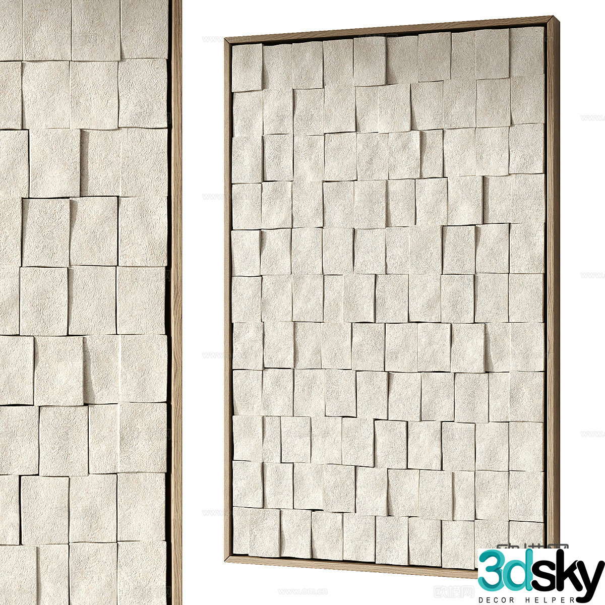 New Chinese style Wasabi decorative hanging painting 3D model