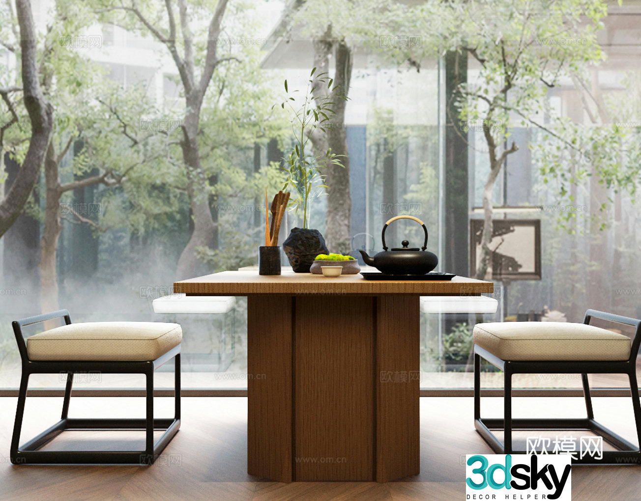 New Chinese tea table small tea table 3d model