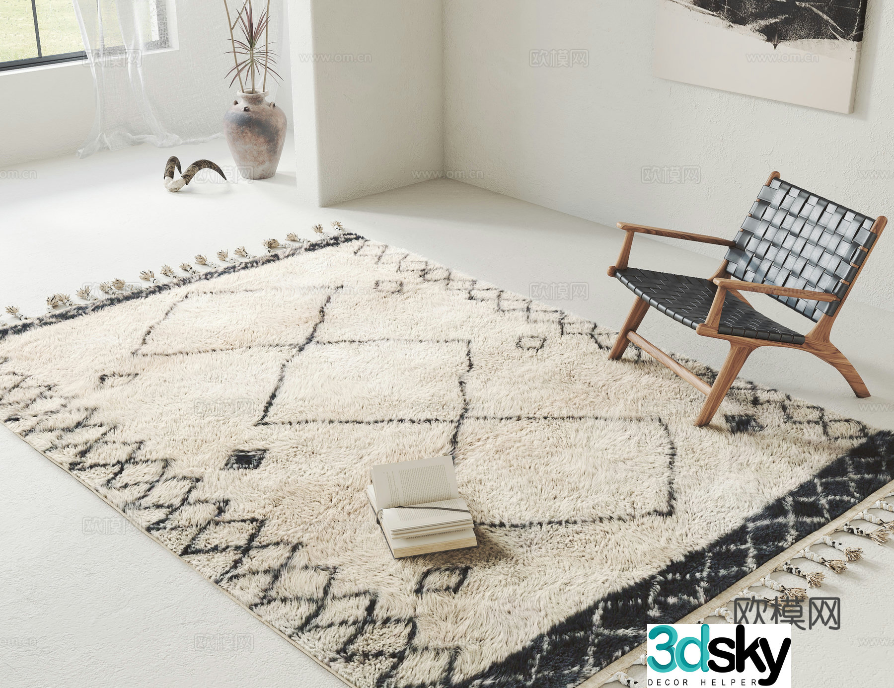 Modern carpet Plush carpet 3d model