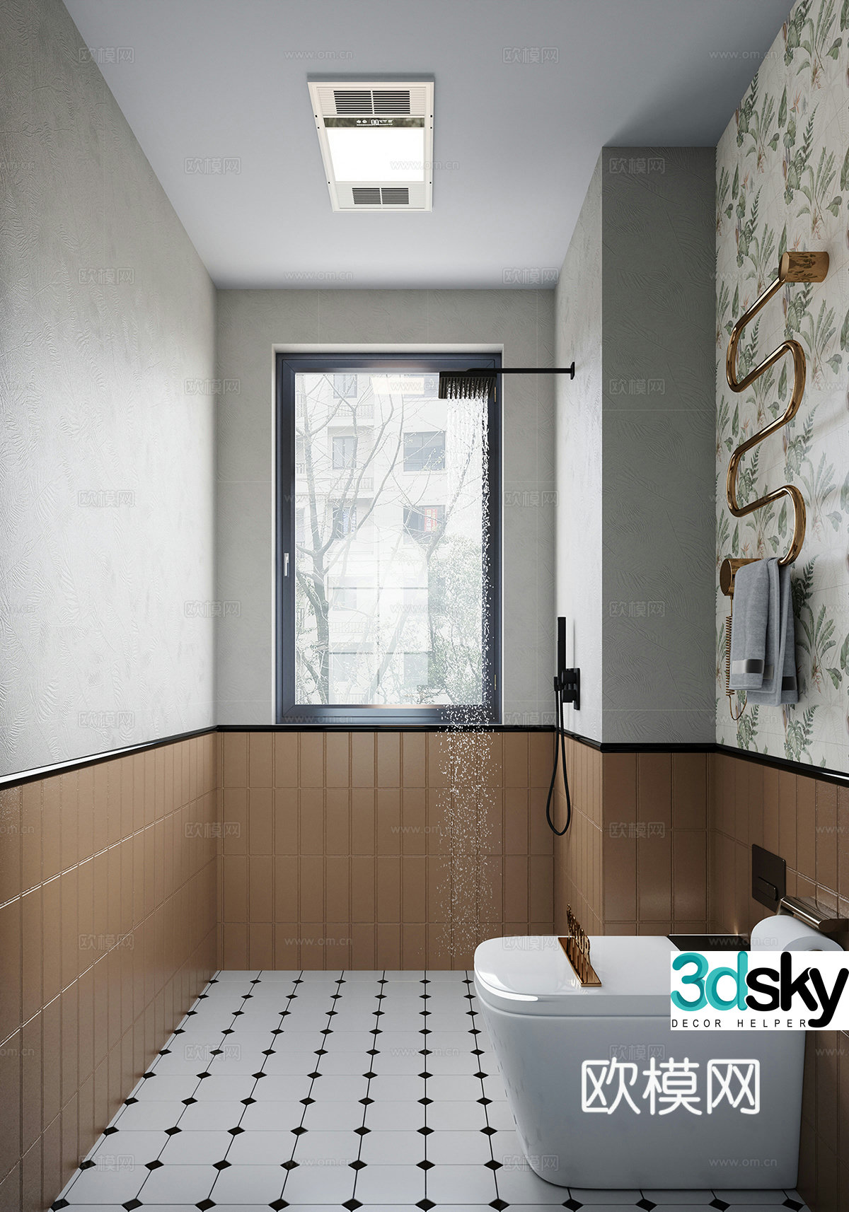 French bathroom 3d model