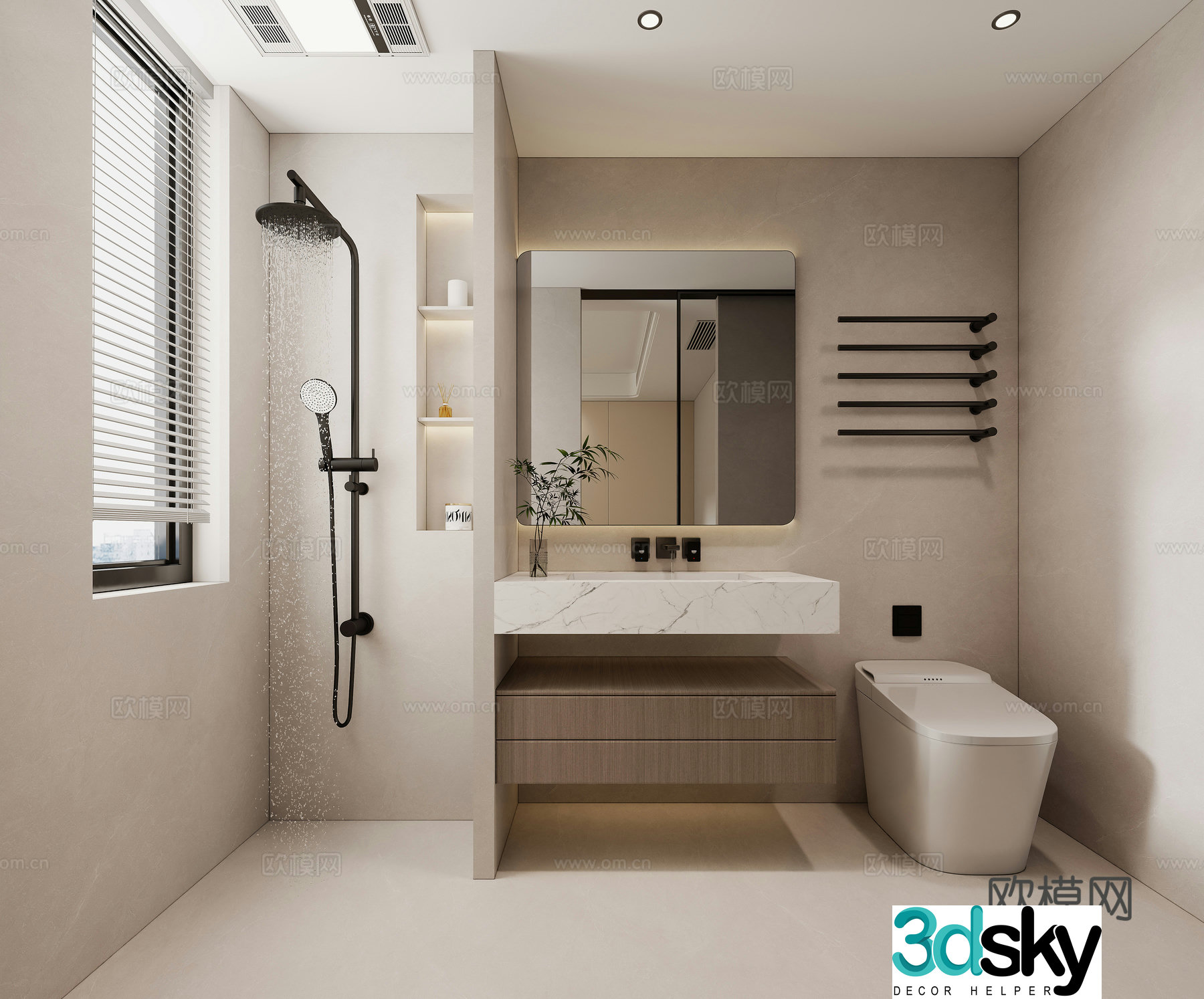 Modern bathroom 3d model