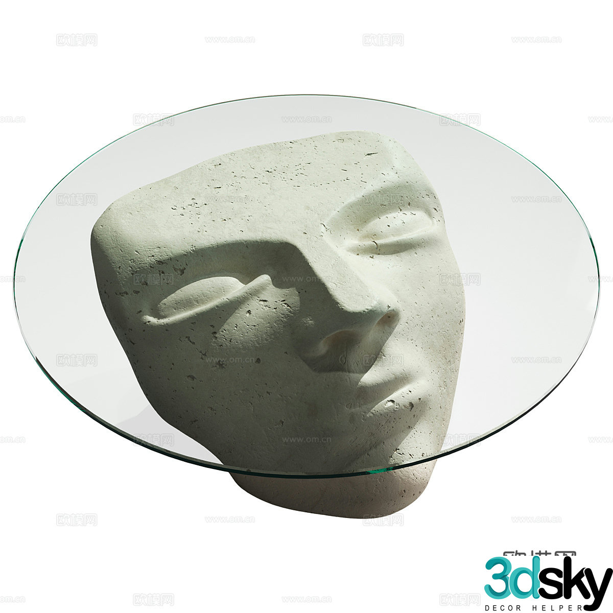 Modern Italian minimalist face coffee table 3D model