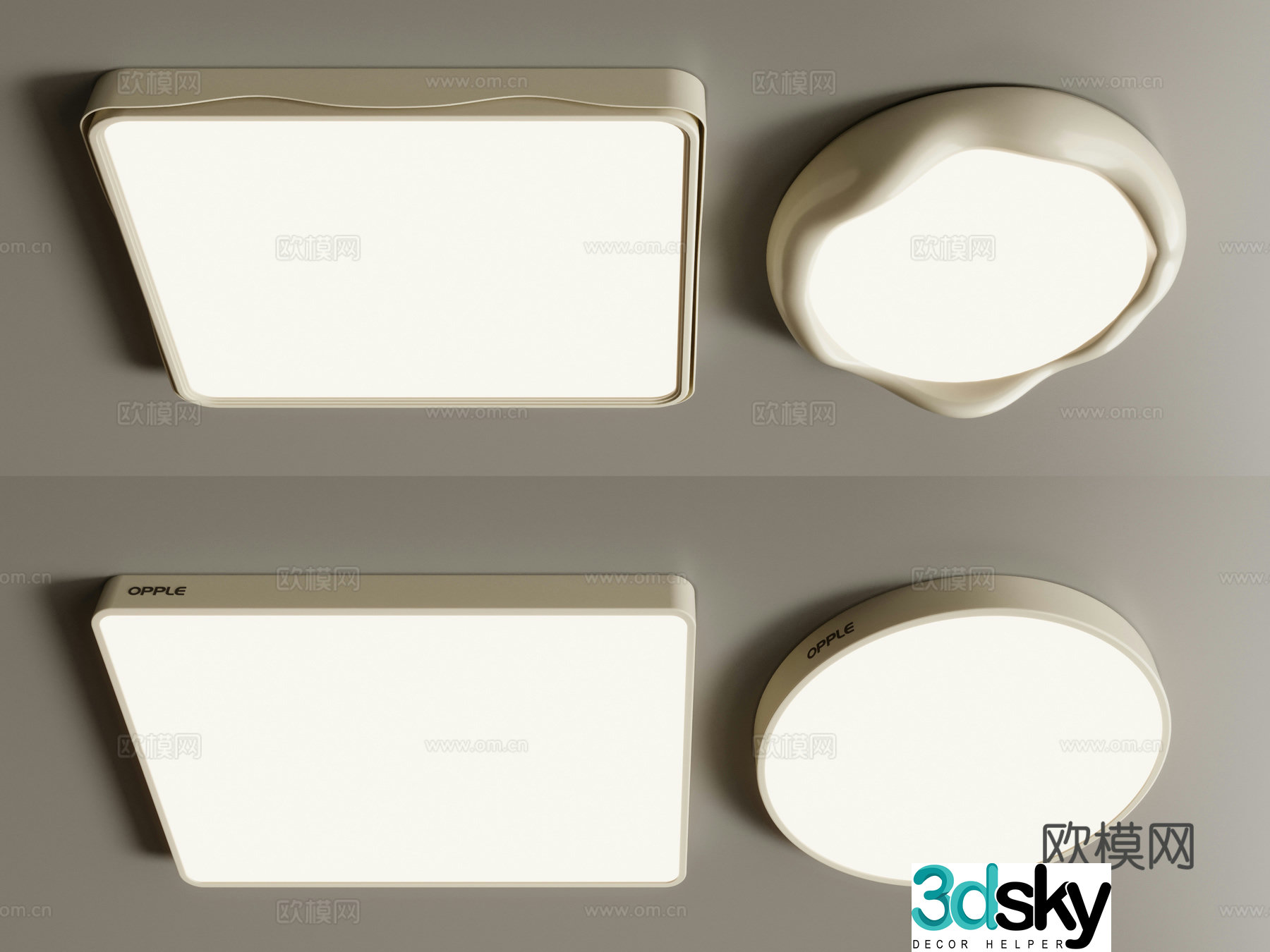 Modern ceiling light 3d model