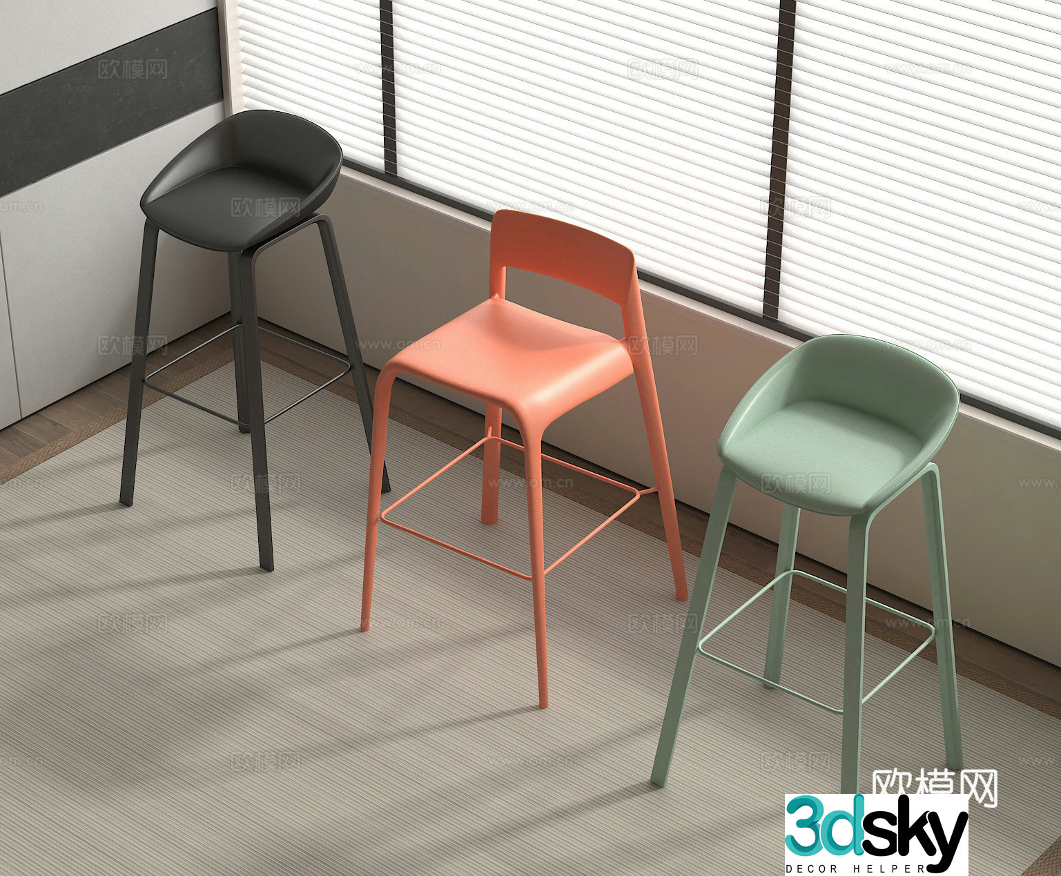 Bar stool Bar stool Bar chair 3d model