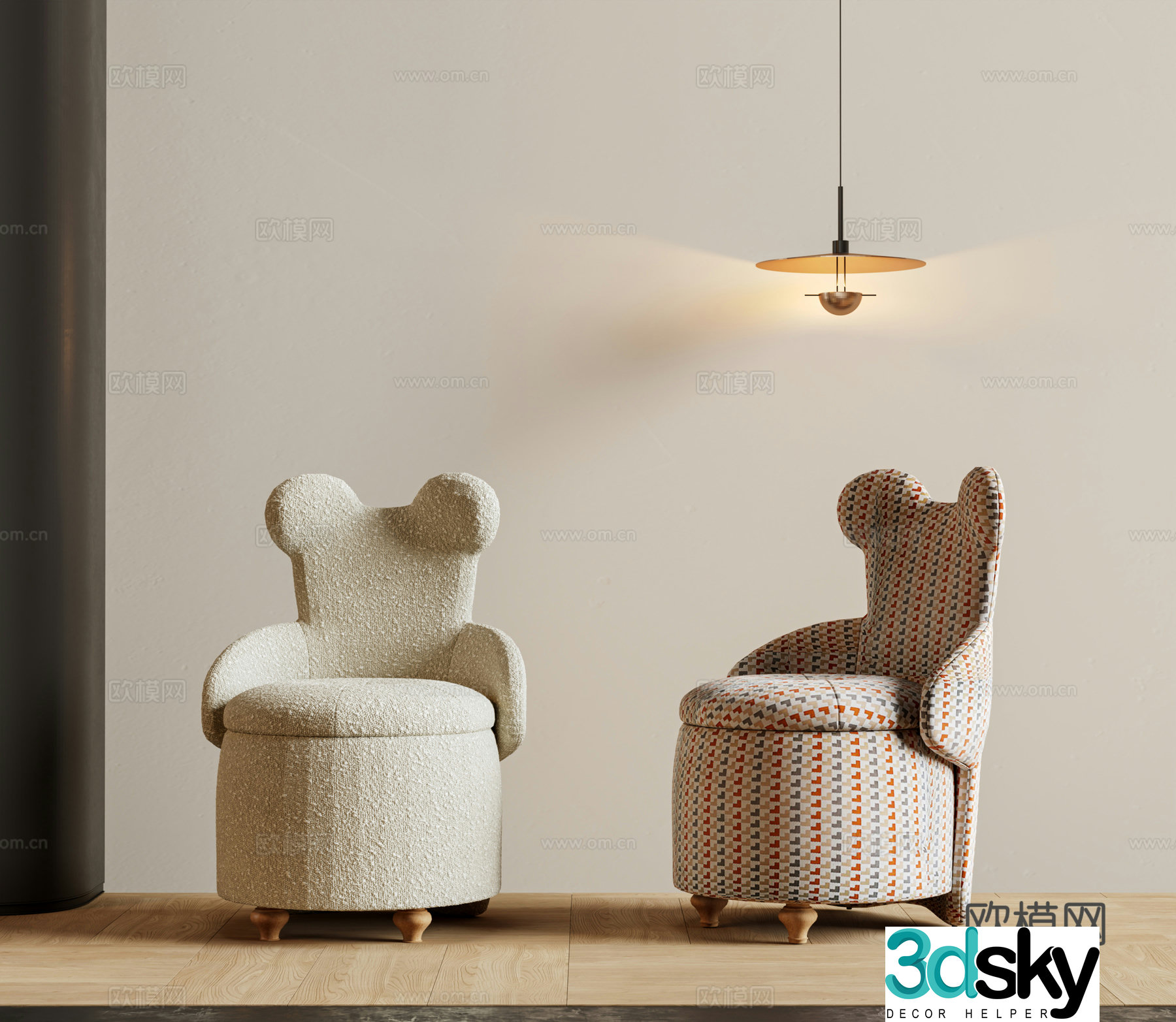 Modern children’s chair cartoon sofa children’s single chair children’s desk chair single chair chair single chair single person 3d model