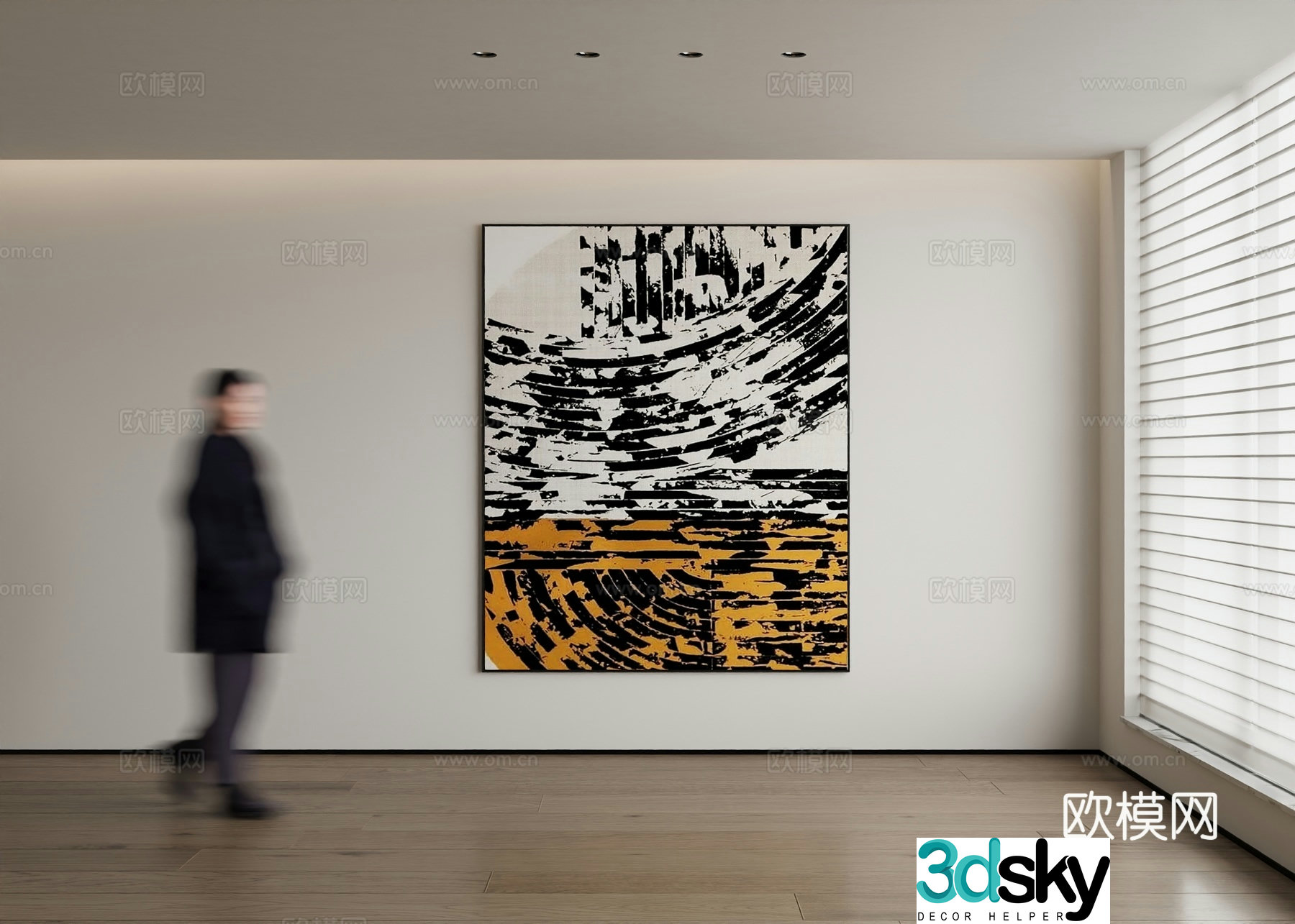 Modern decorative painting 3d model