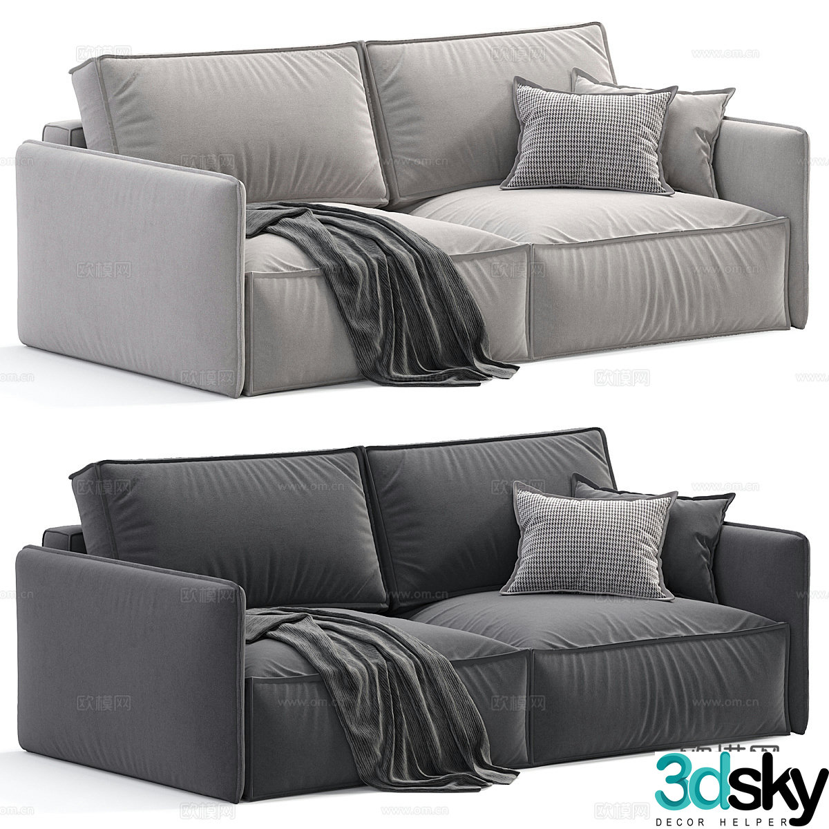 Modern Italian Olien casual sofa 3d model