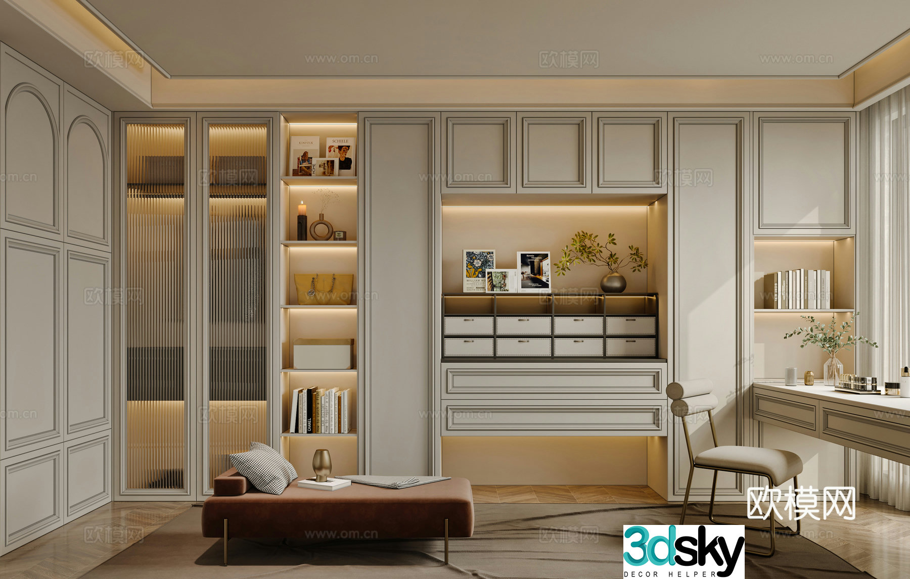 French cloakroom 3d model