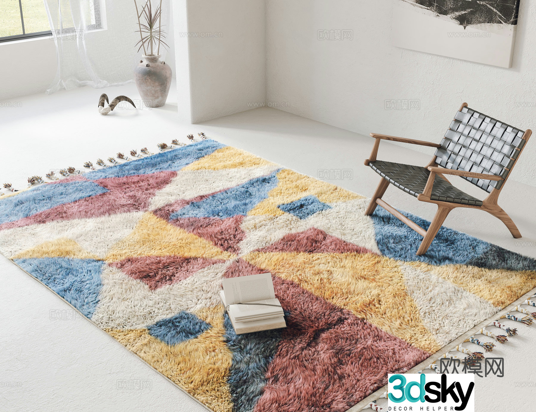 Modern carpet Plush carpet 3d model