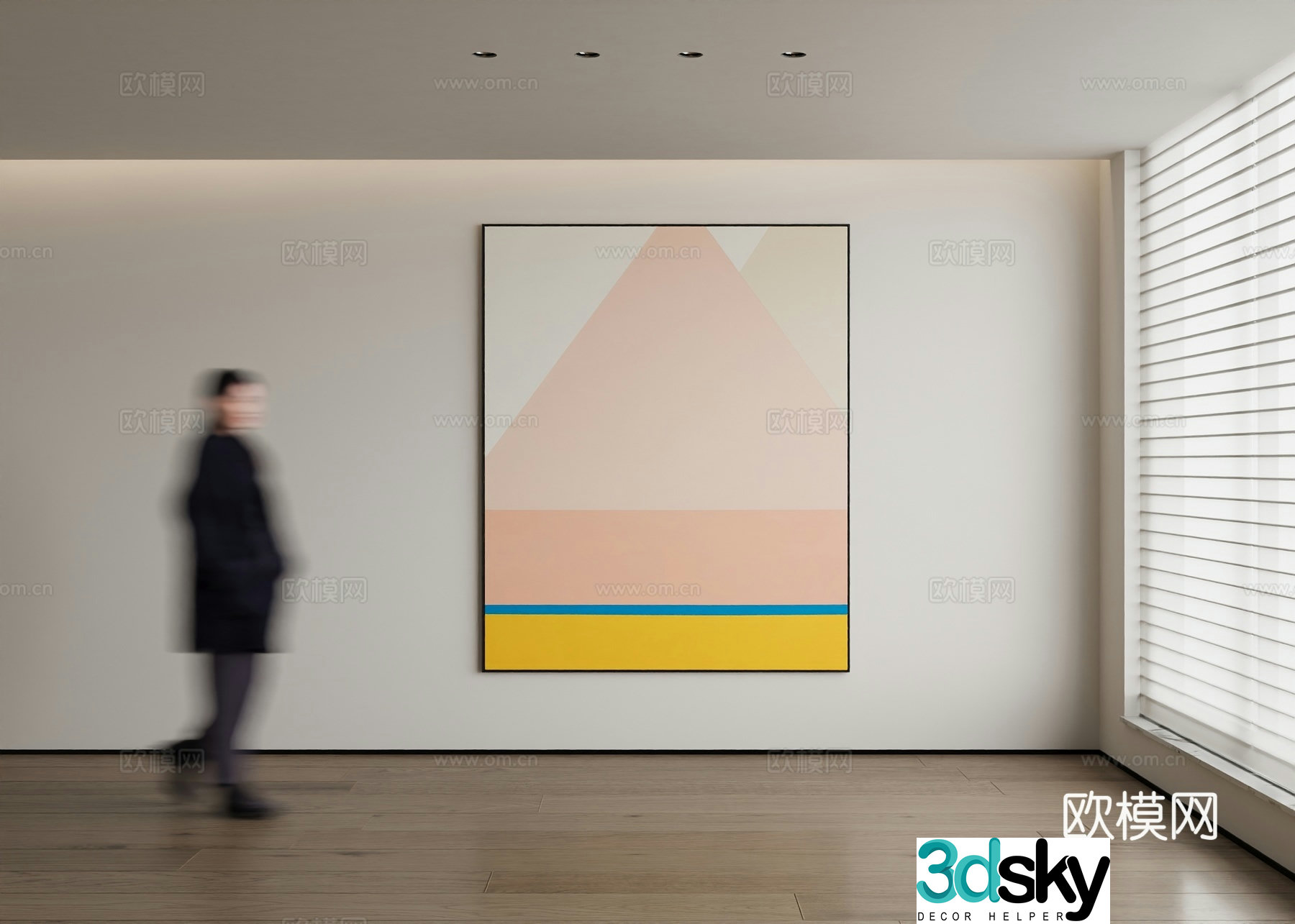 Modern decorative painting 3d model