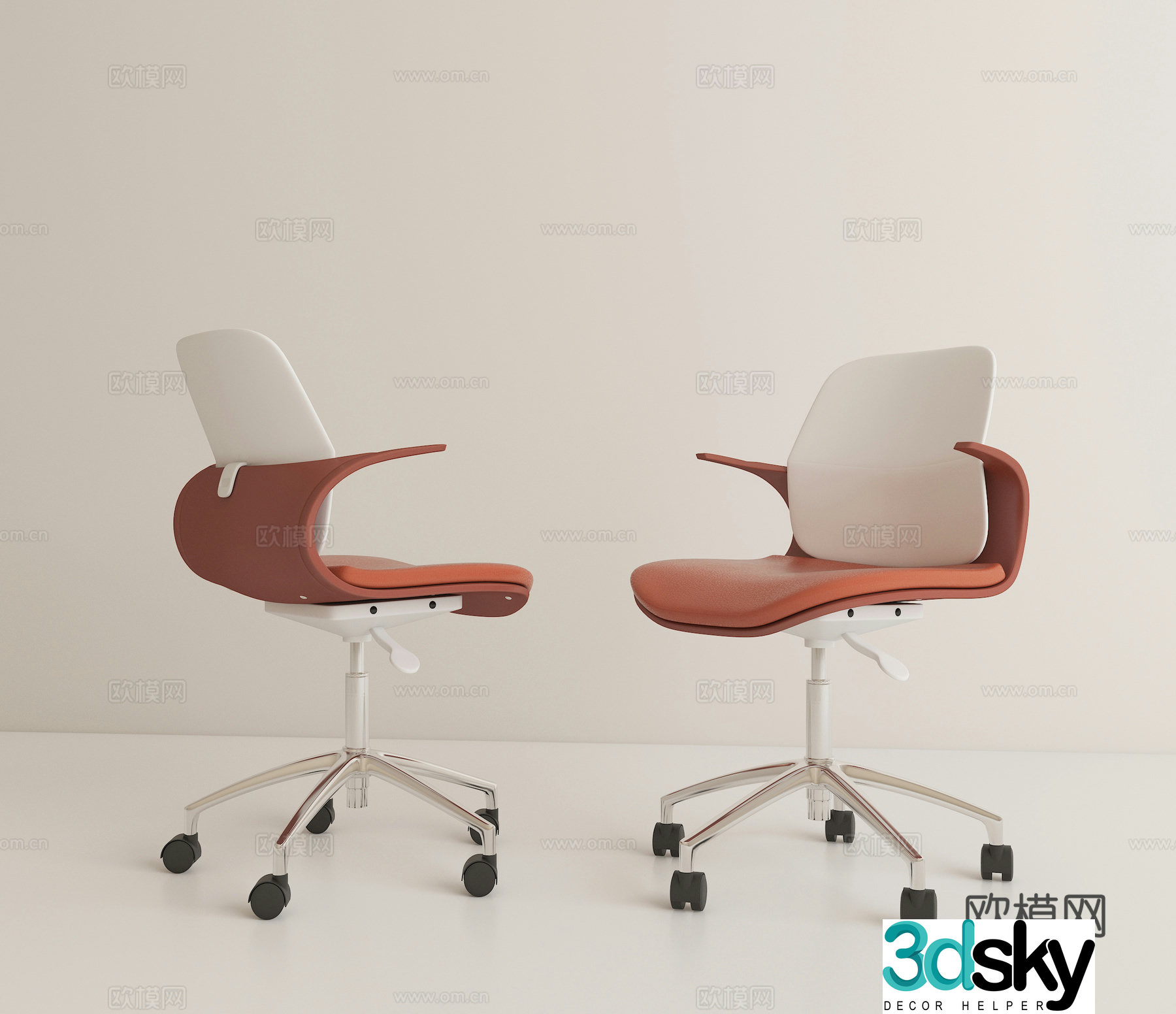 Modern casual office chair 3d model