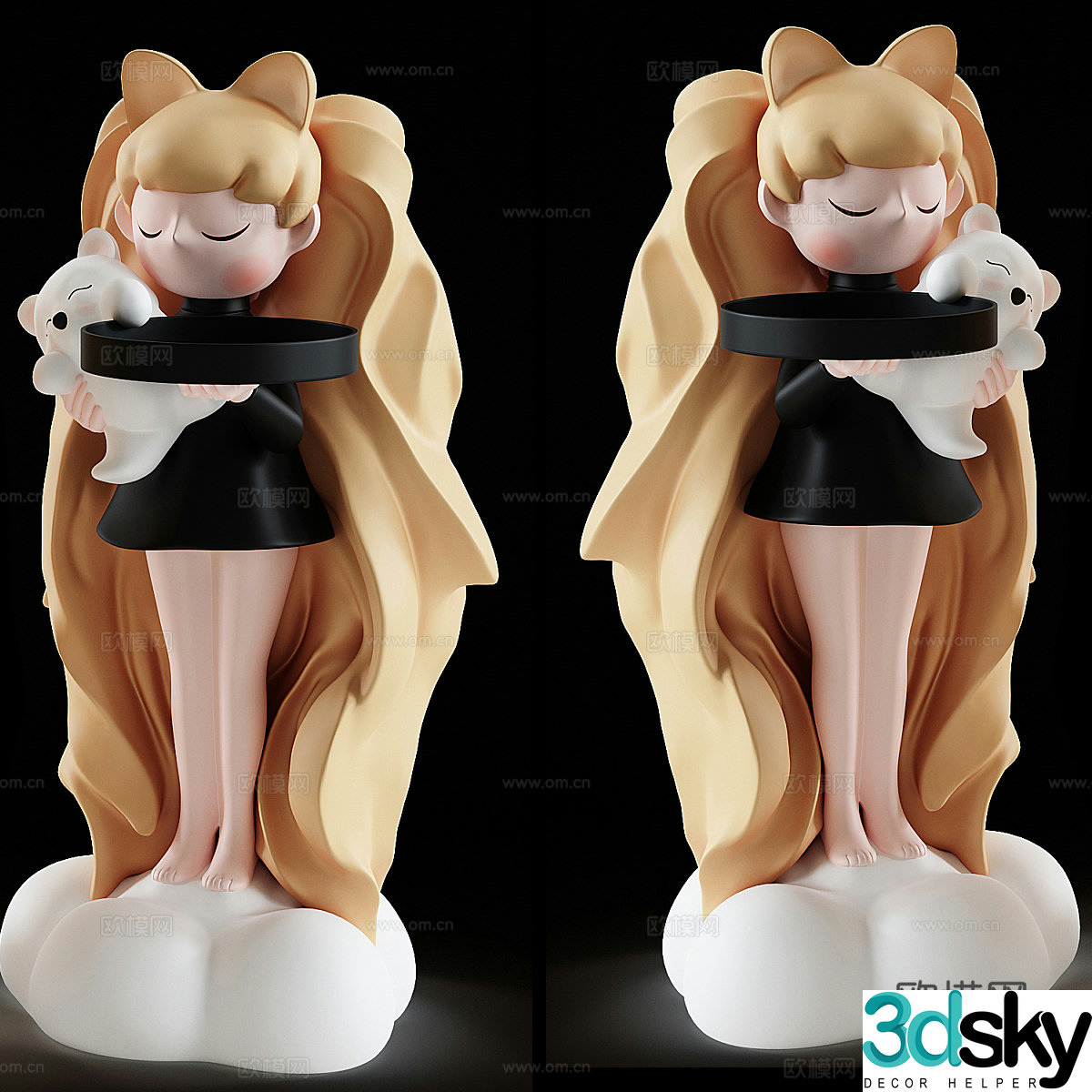 Modern simple sculpture ornaments Figure 3D model