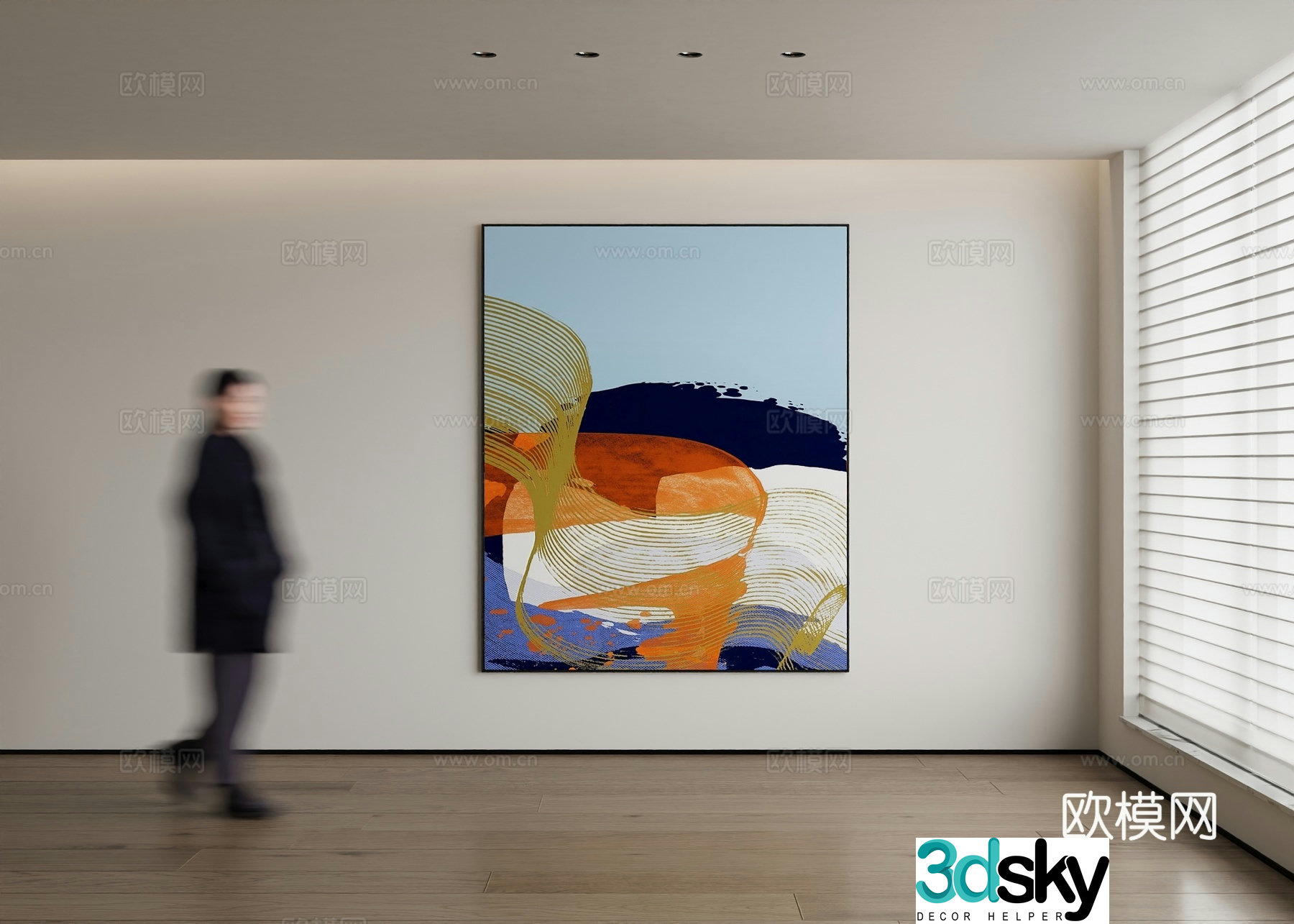 Modern decorative painting 3d model