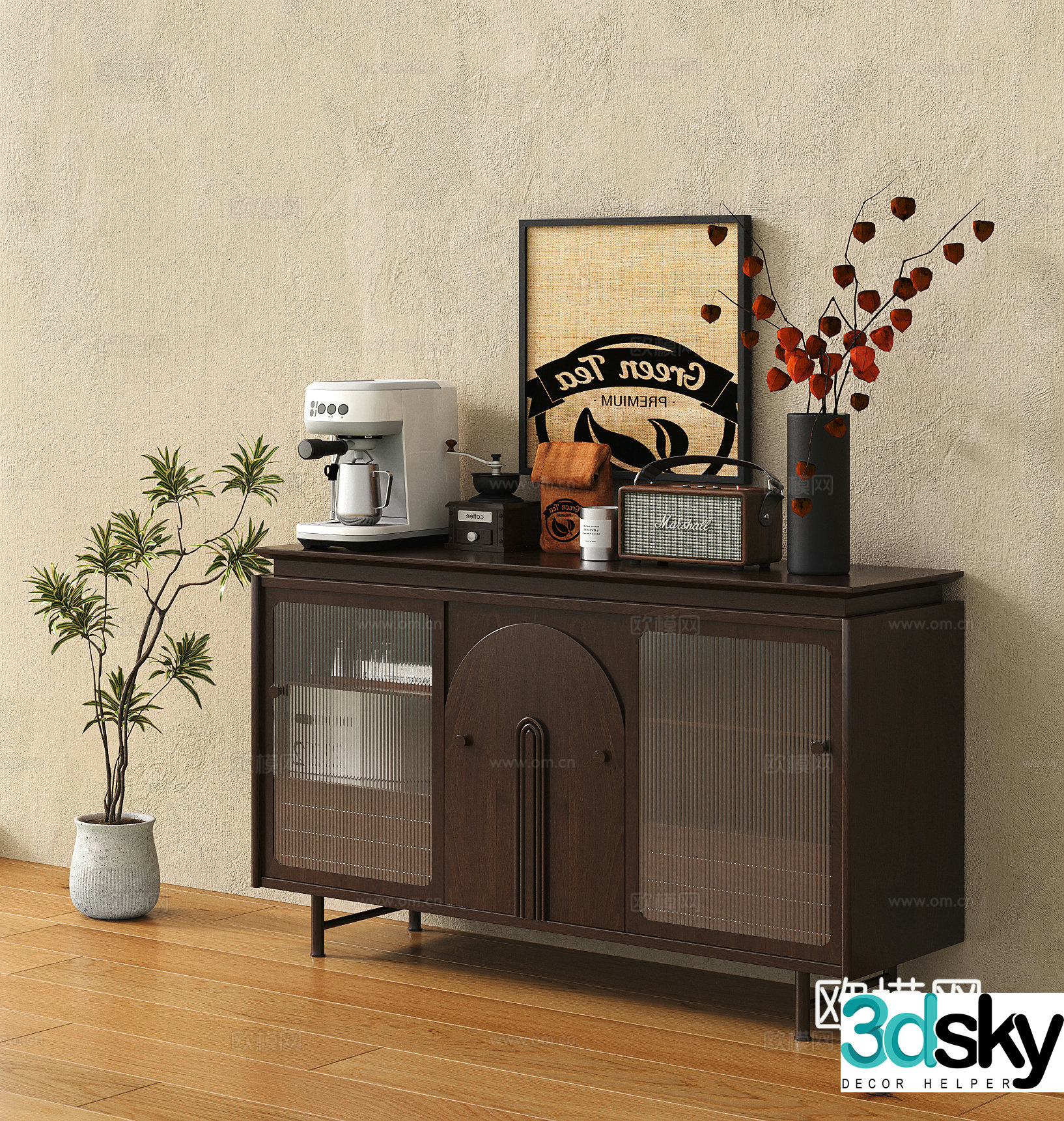 Middle-aged style porch cabinet side cabinet decoration cabinet end view cabinet low cabinet side cabinet storage cabinet decoration 3D model