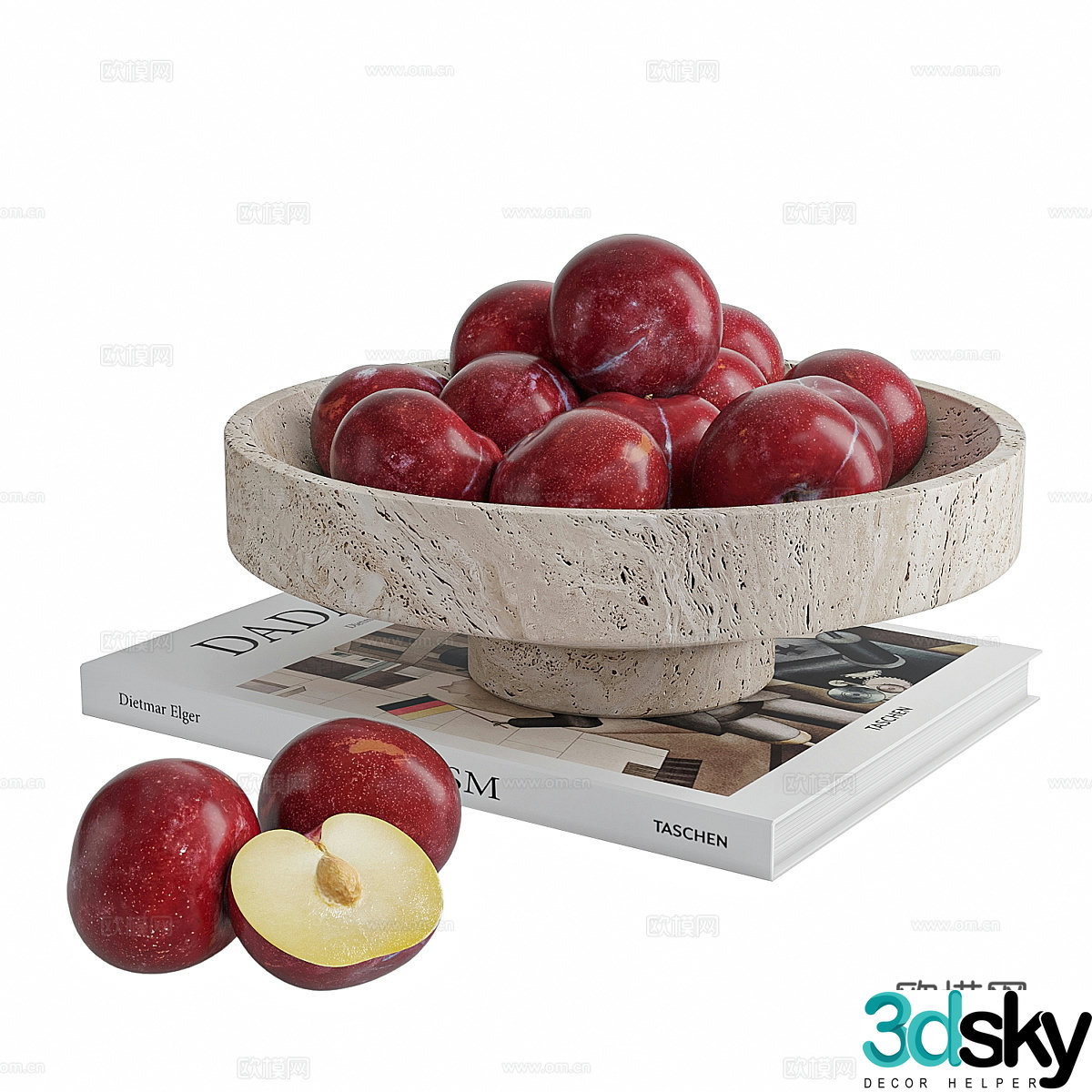 New Chinese style Wabiri Plate 3D model