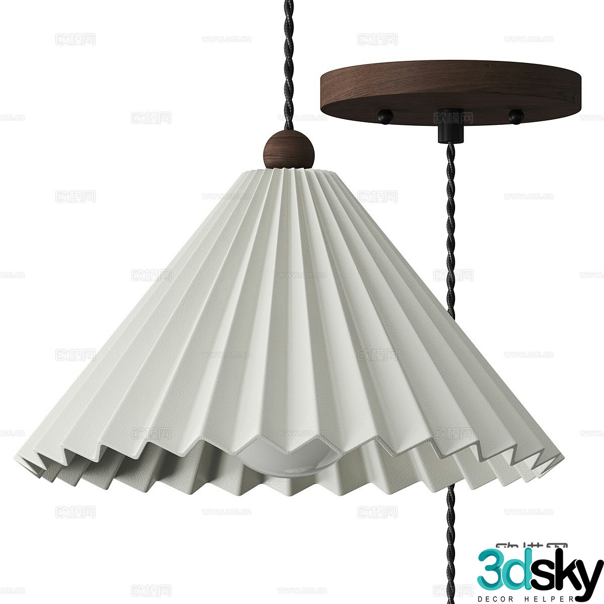 New Chinese Wasabi Georgia Prairie Chandelier 3D Model