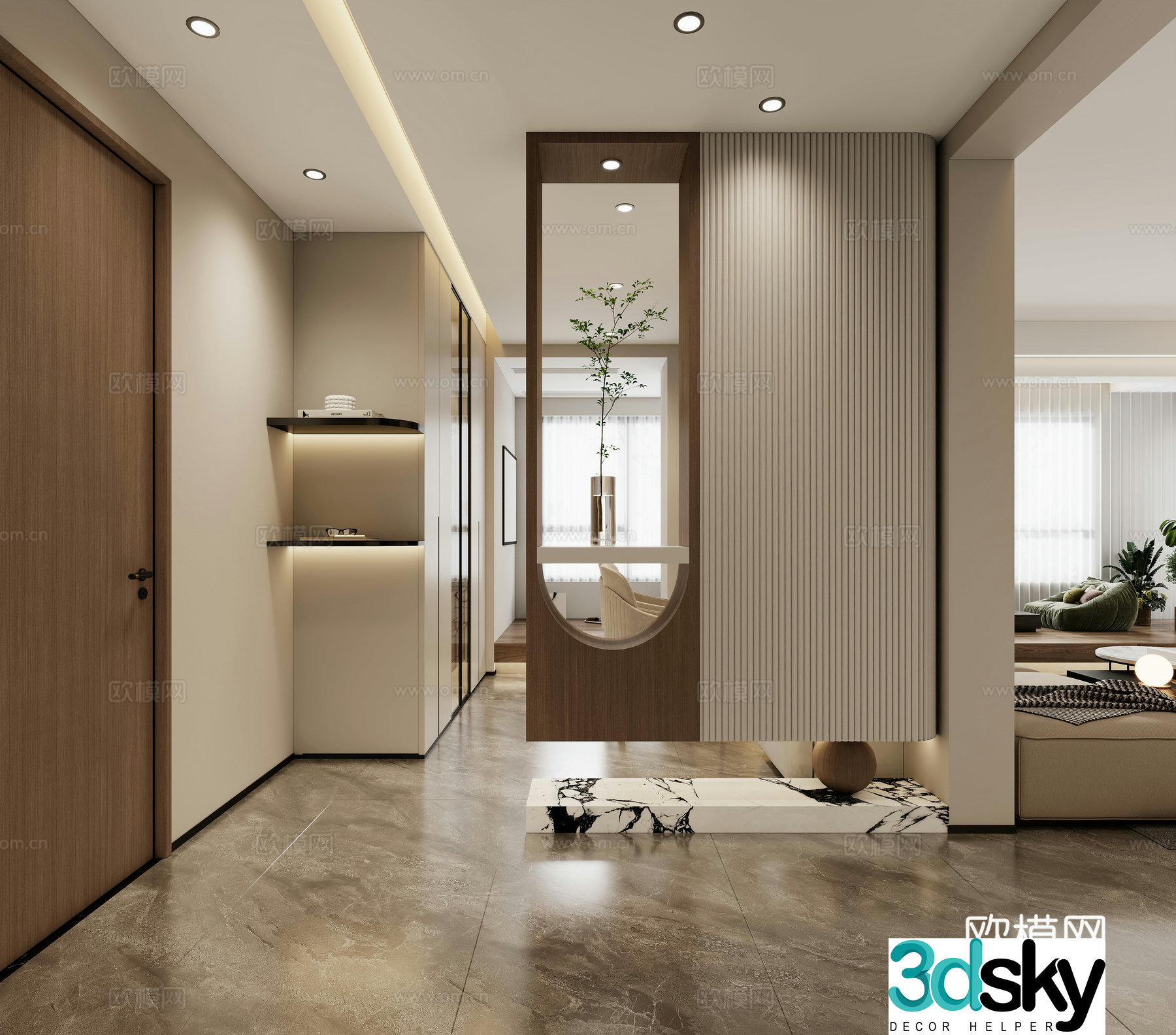 Modern entrance door entrance 3D model