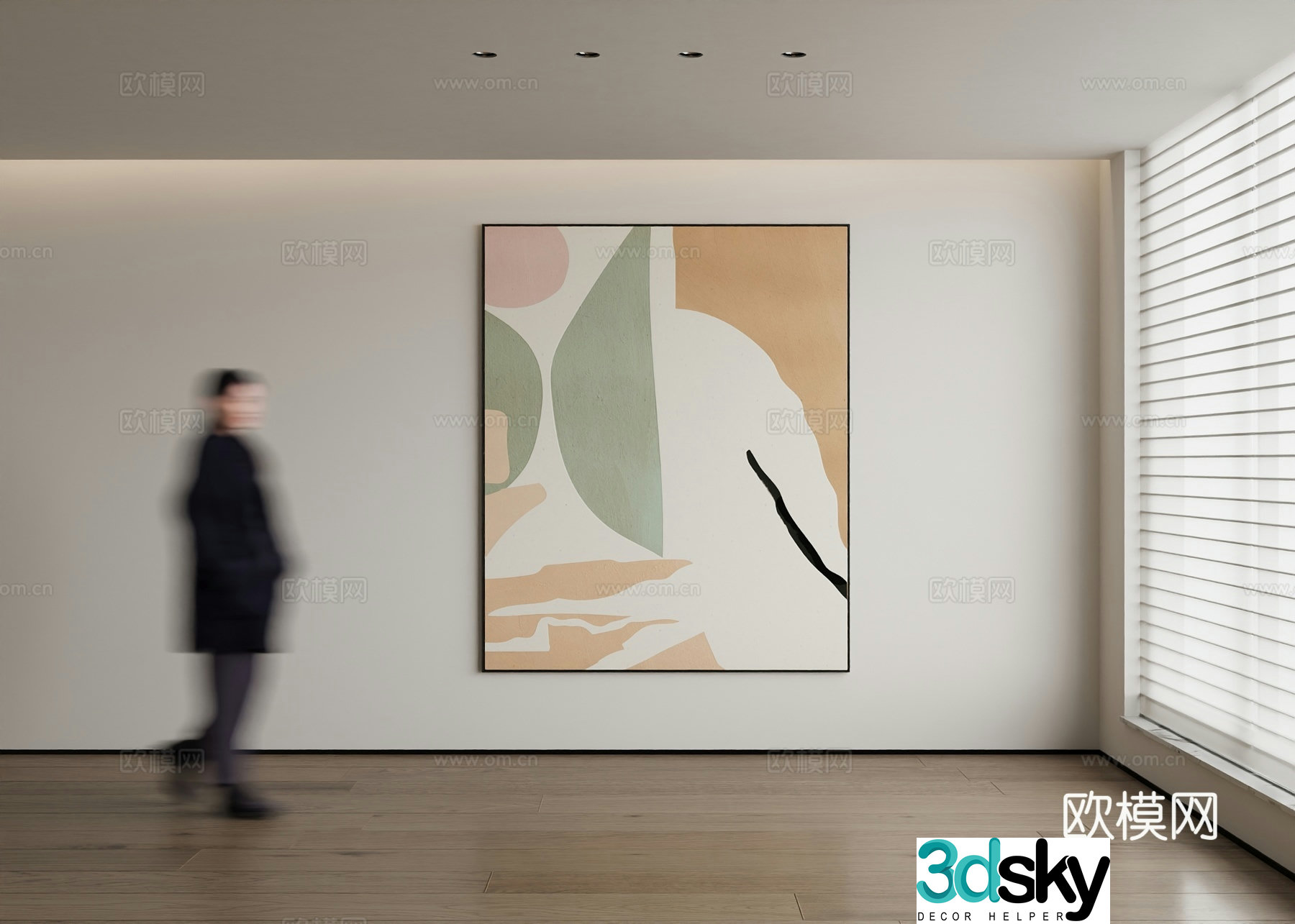 Modern decorative painting 3d model
