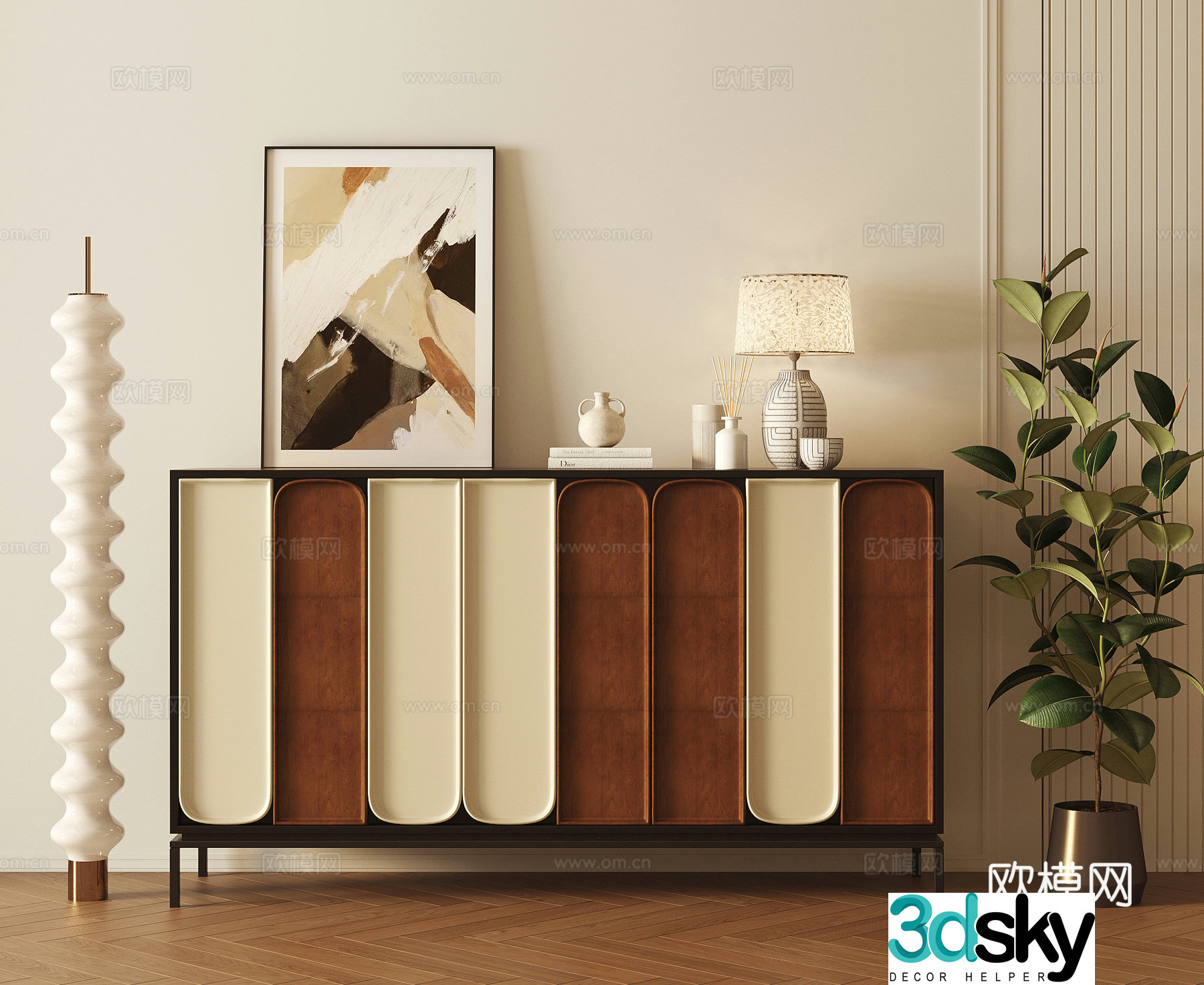 Modern porch cabinet side cabinet decorative cabinet end view cabinet low cabinet side cabinet storage cabinet accessories 3d model