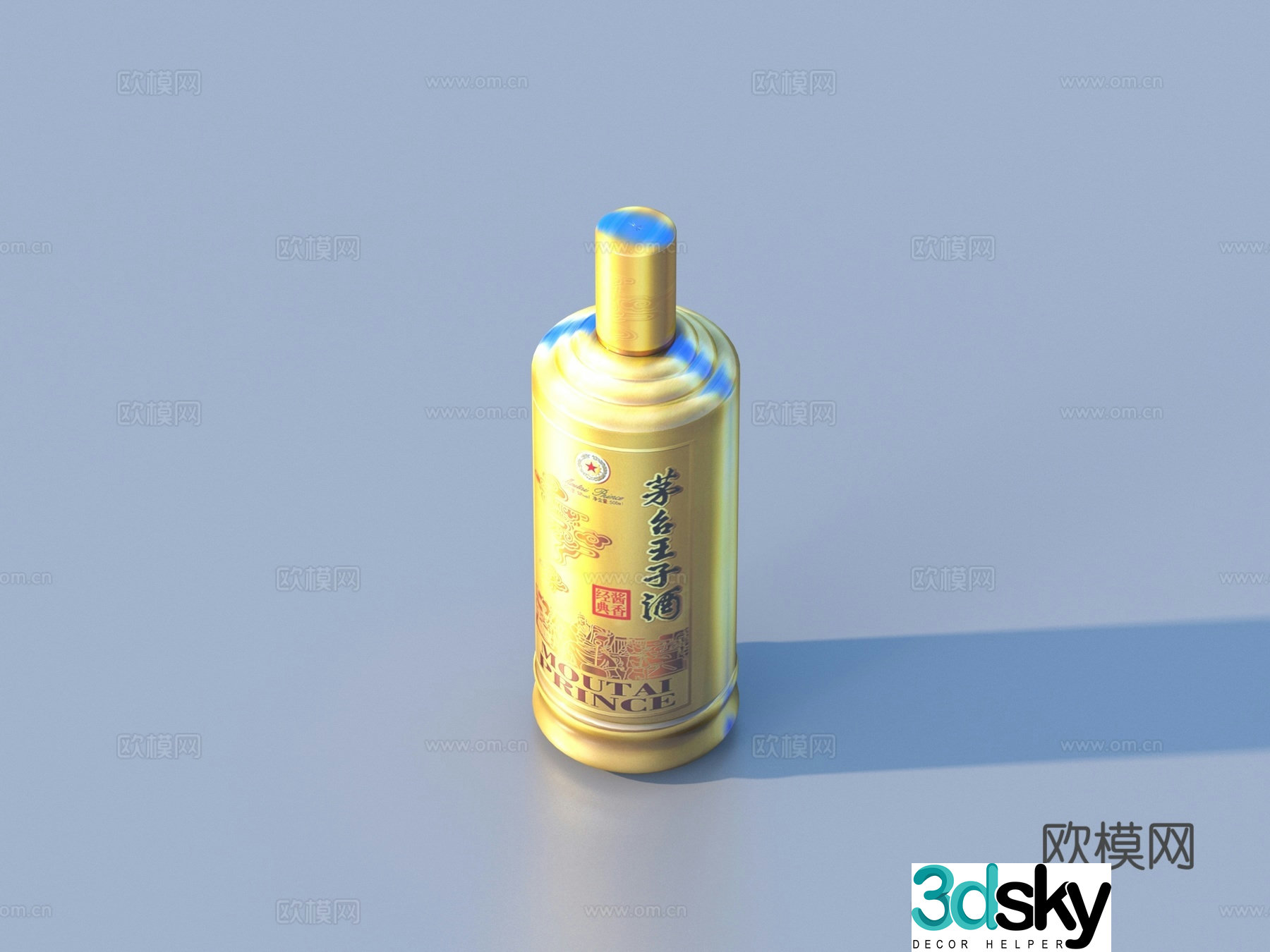 Wine white wine wine bottle famous wine wine 3d model