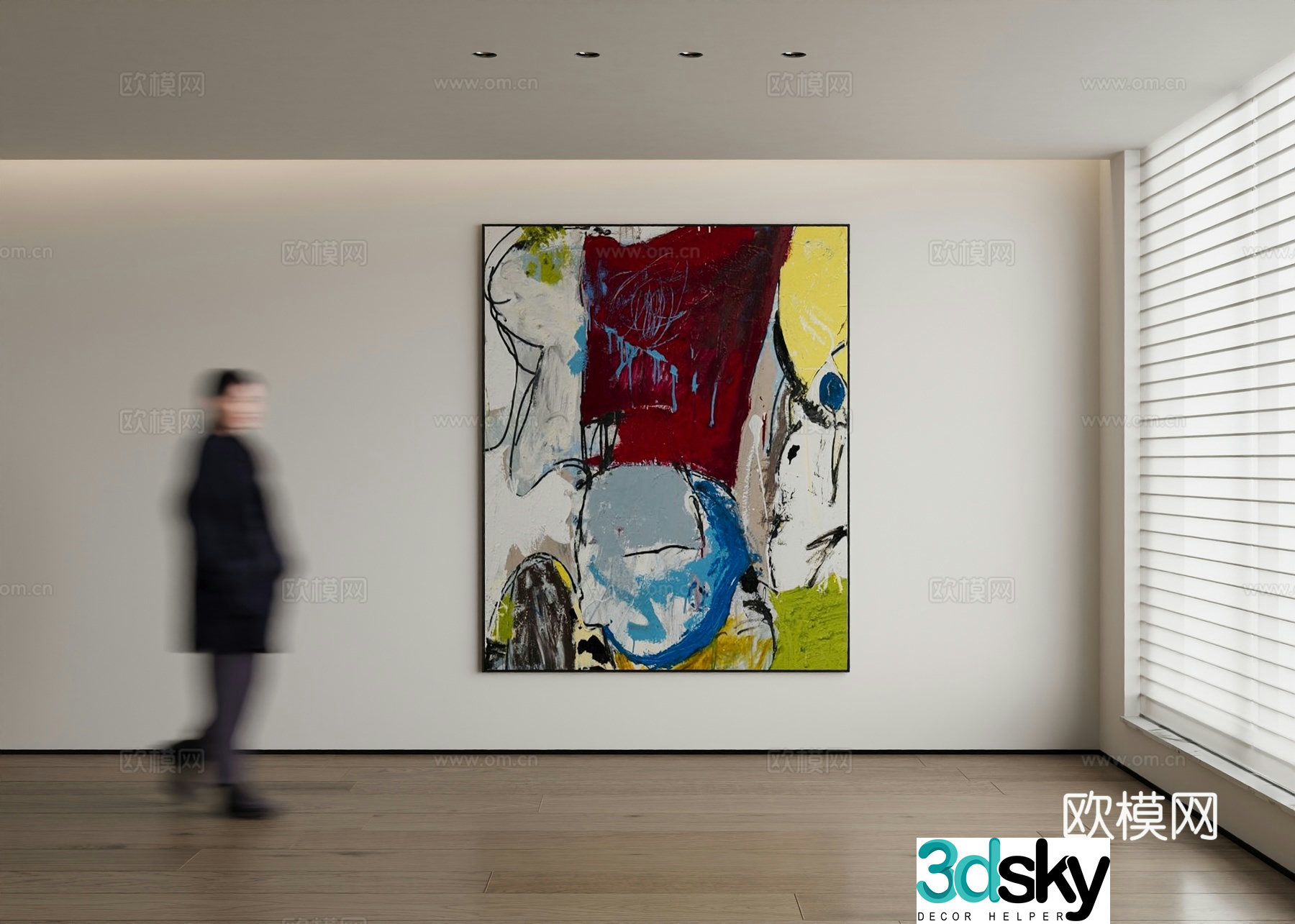 Modern decorative painting 3d model