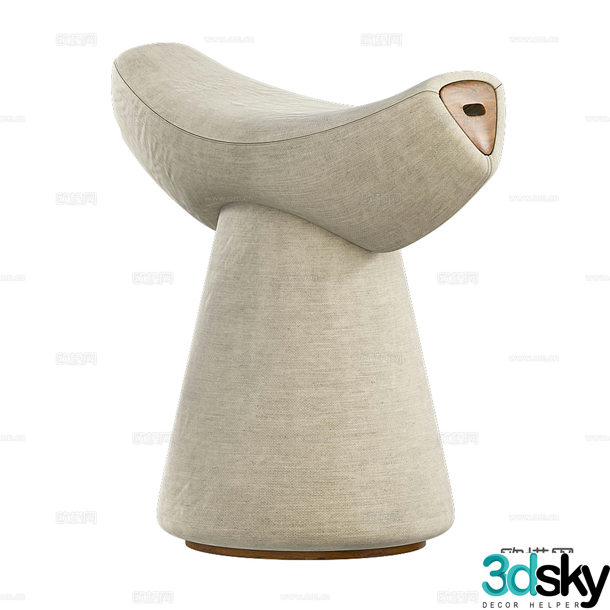 Modern sofa stool 3d model