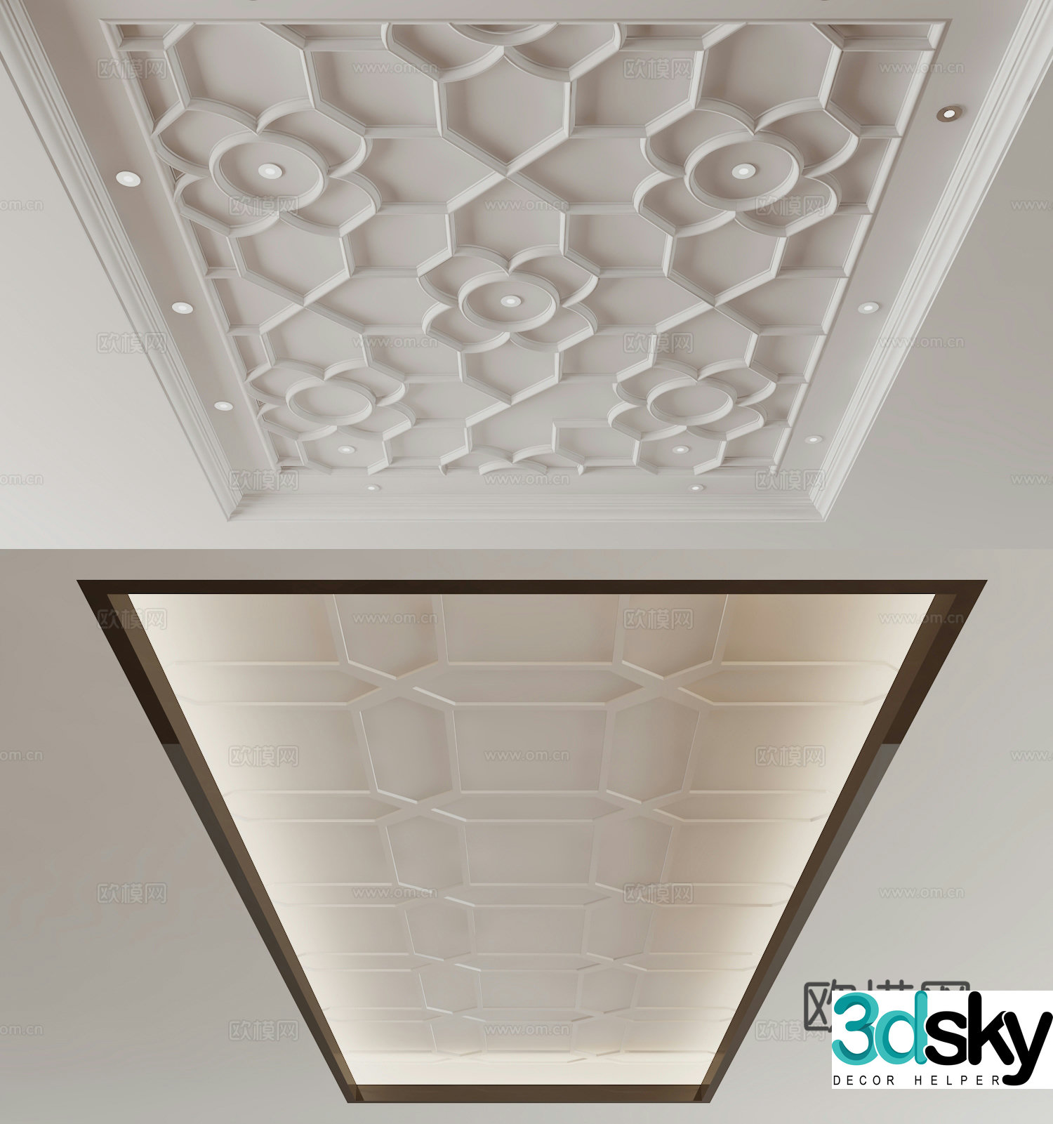 Modern ceiling 3d model