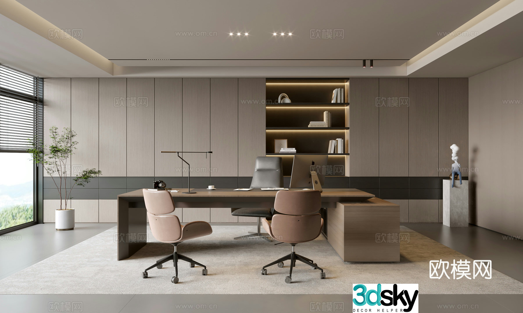 Modern Manager’s Office Chairman’s Office President’s Office Office Area Meeting Area 3D Model