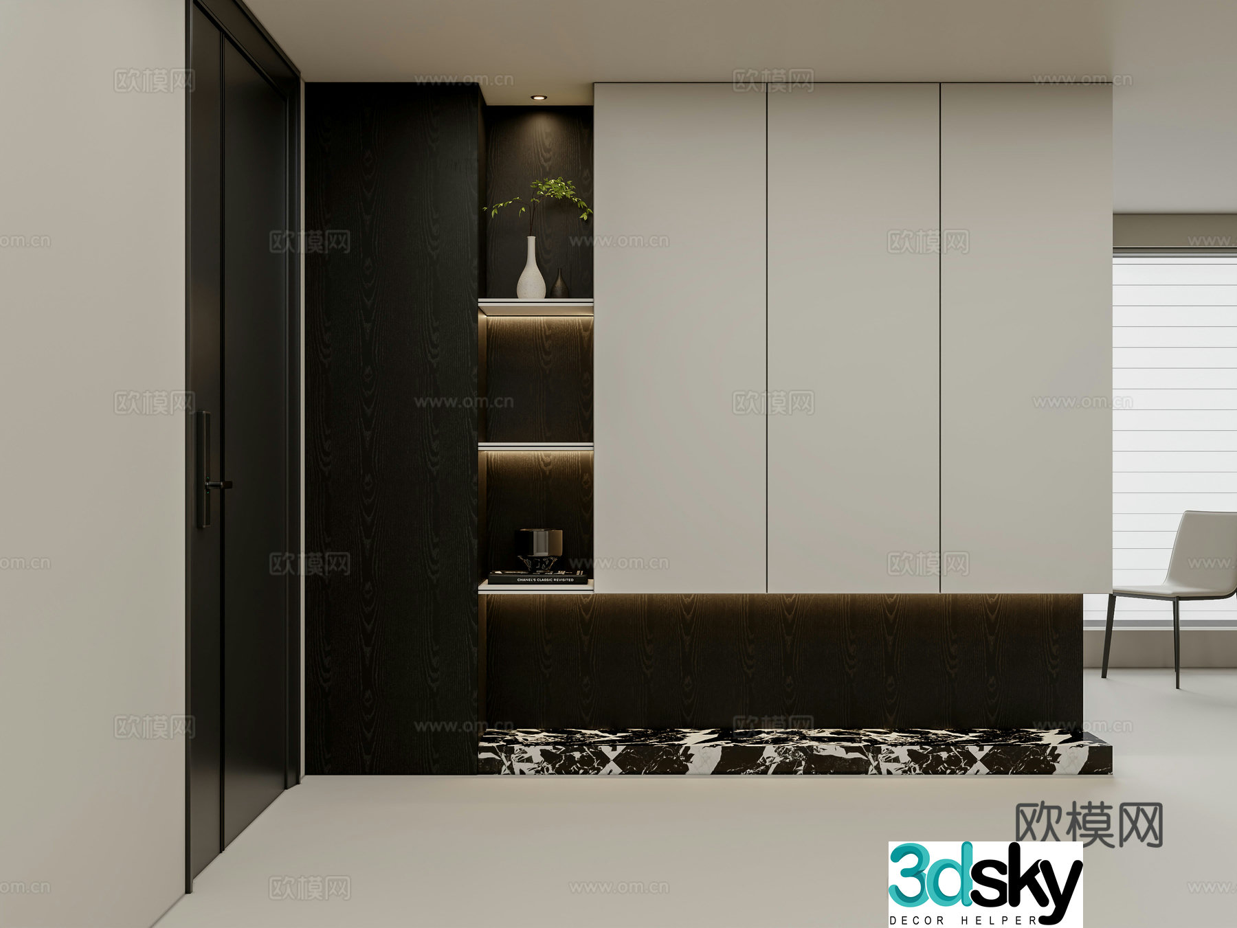 Modern entrance 3D model