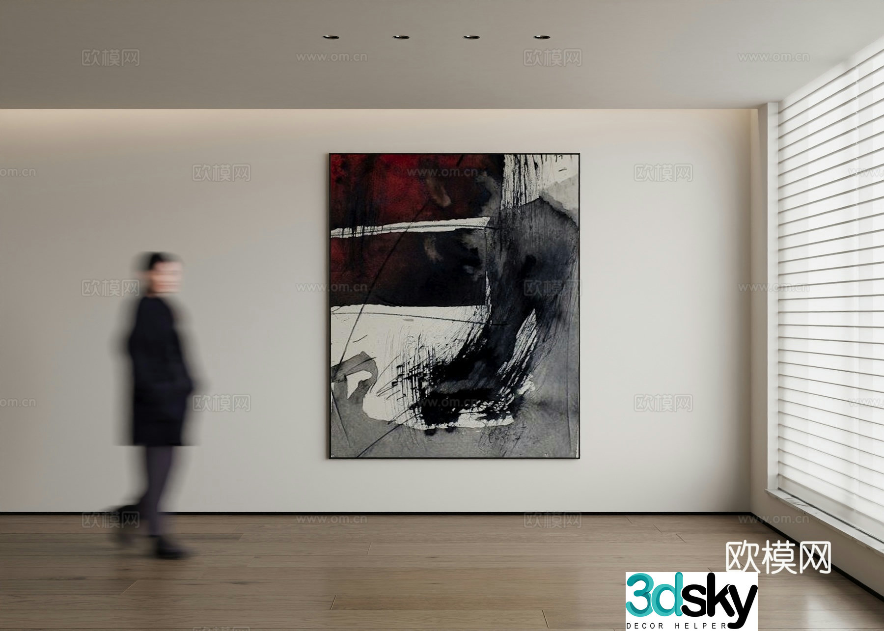Modern decorative painting 3d model