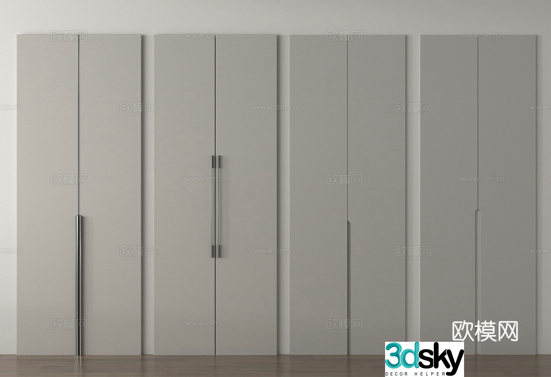 Cabinet door door panel Wardrobe door panel Handle cabinet door 3D model