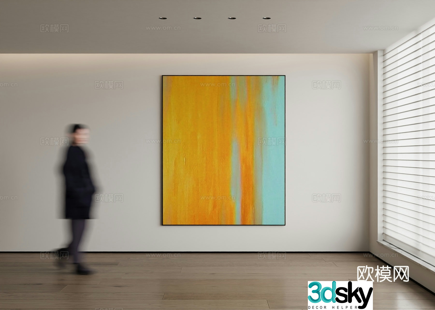 Modern decorative painting 3d model