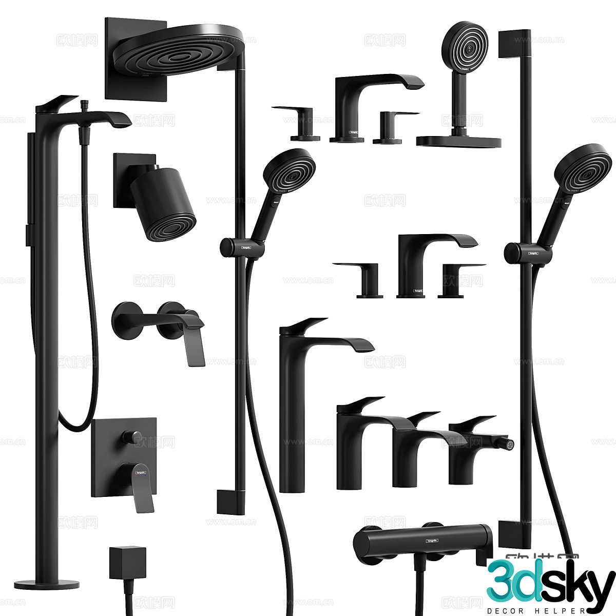 Hansgrohe bathroom shower faucet 3d model