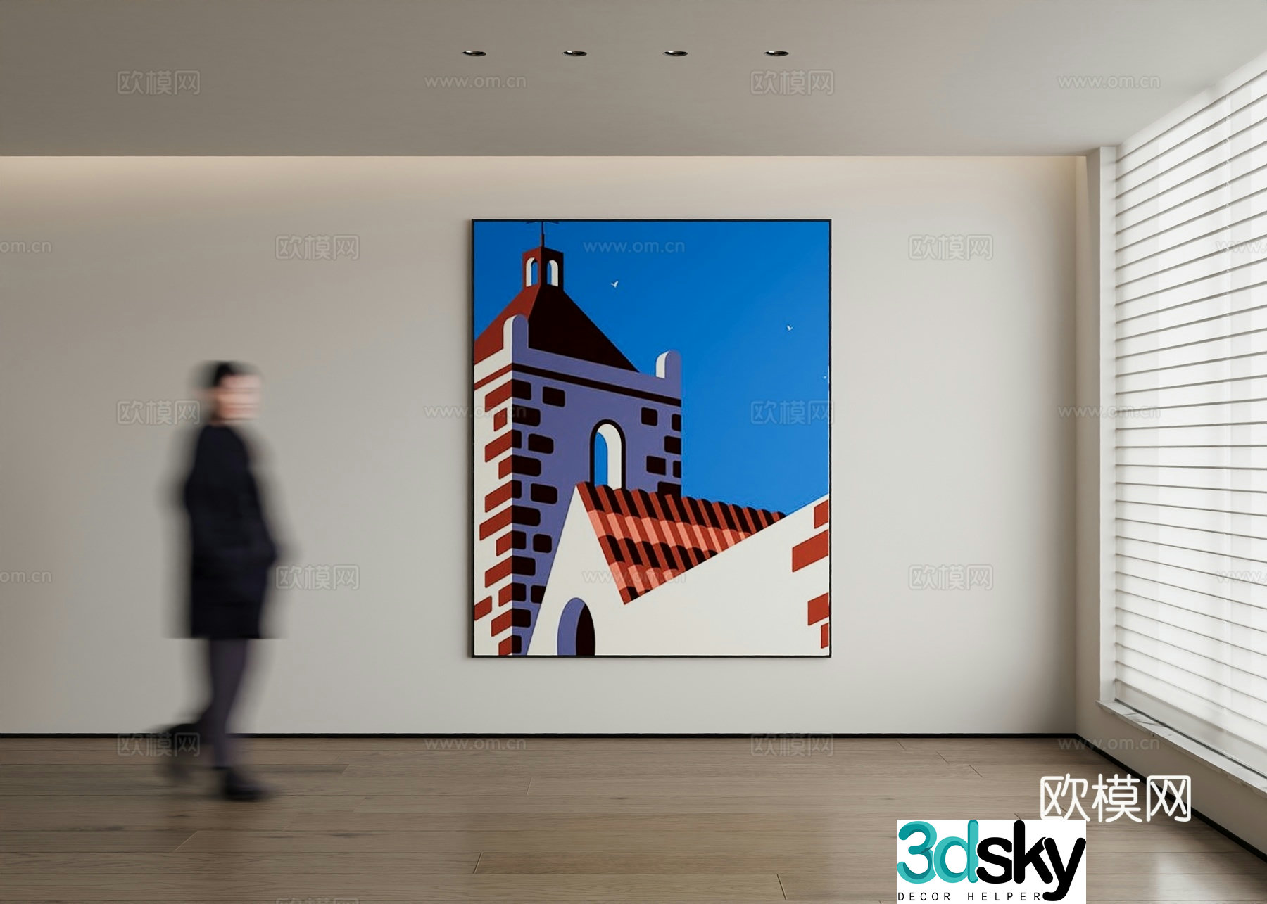 Modern decorative painting 3d model
