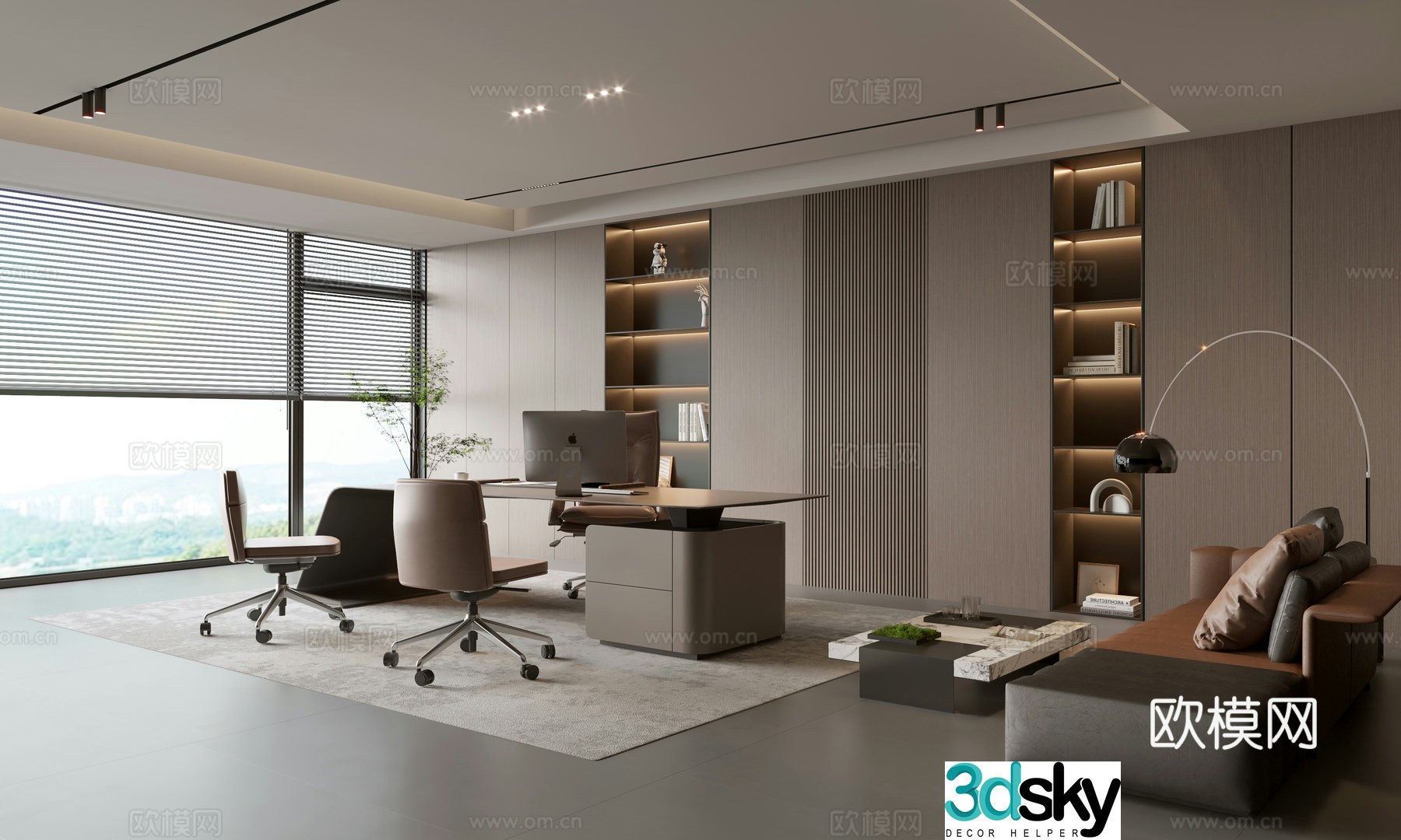 Modern Manager’s Office Chairman’s Office President’s Office Office Area Meeting Area 3D Model