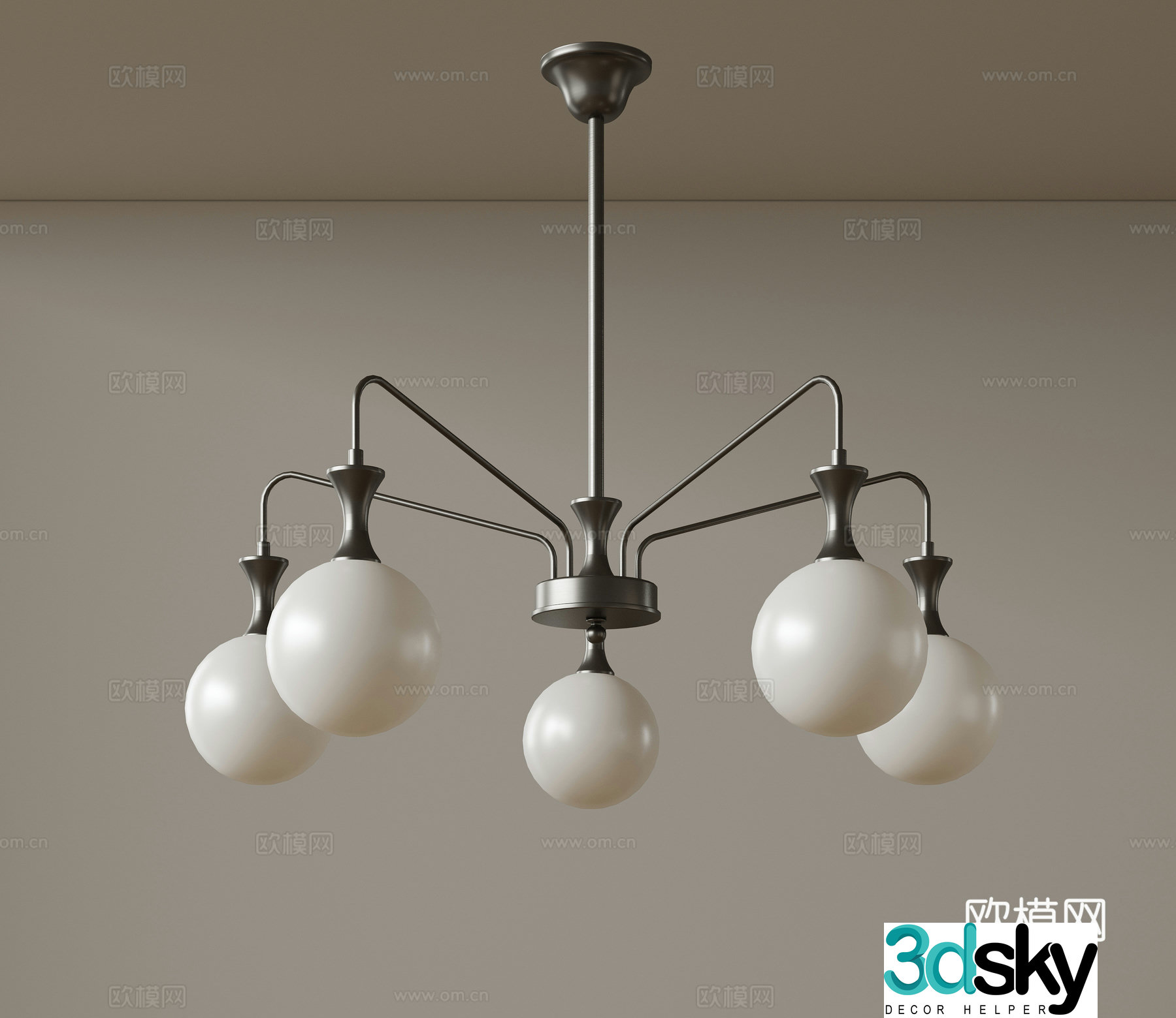 Modern medieval style chandelier Minimalist cream style chandelier Nordic simple chandelier Restaurant chandelier American 3D model