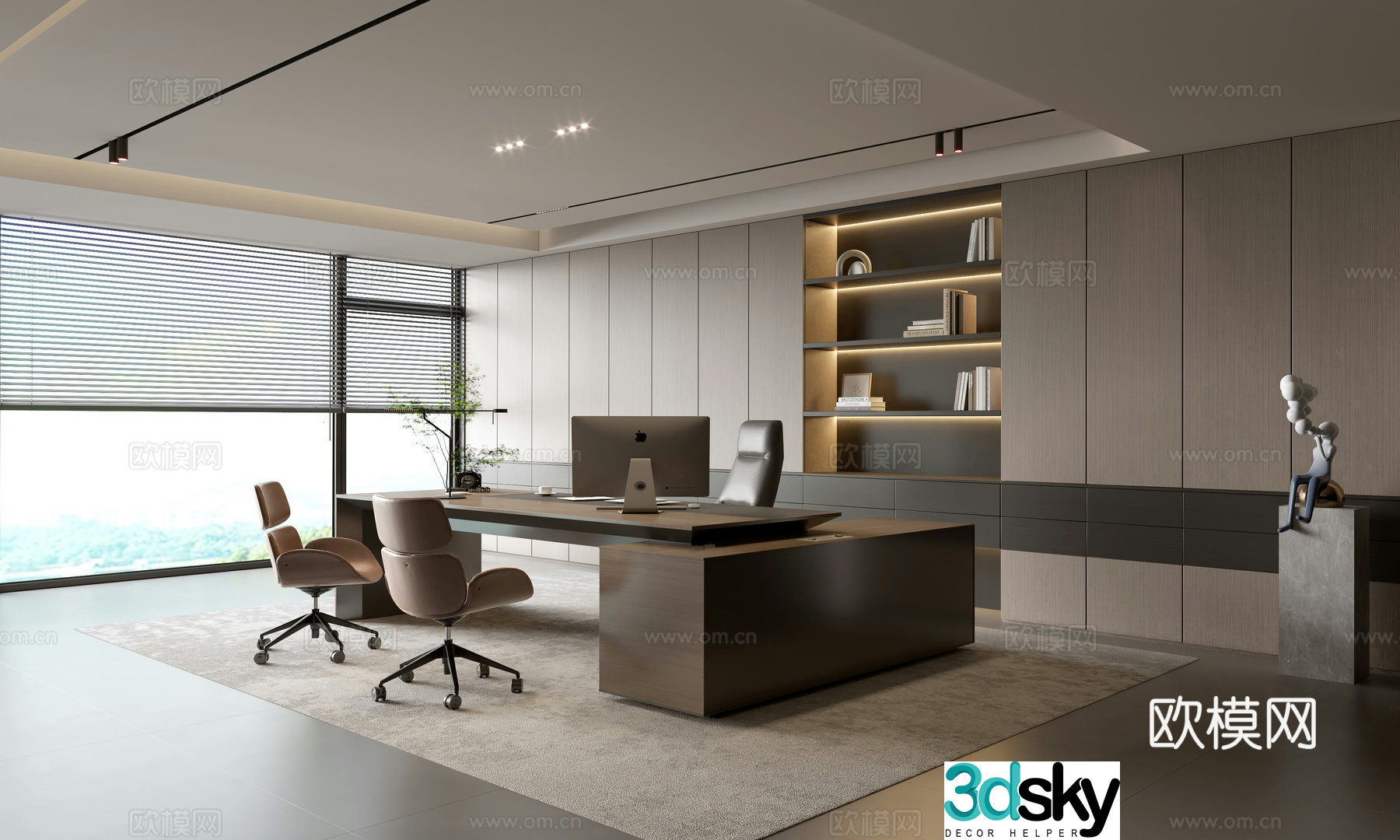 Modern Manager’s Office Chairman’s Office President’s Office Office Area Meeting Area 3D Model