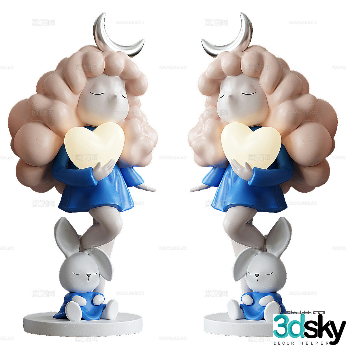 Modern simple sculpture ornaments Figure 3D model