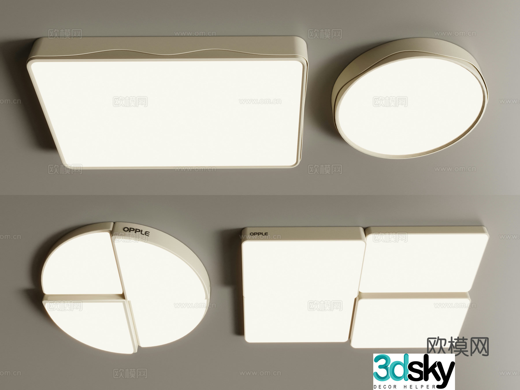 Modern ceiling light 3d model