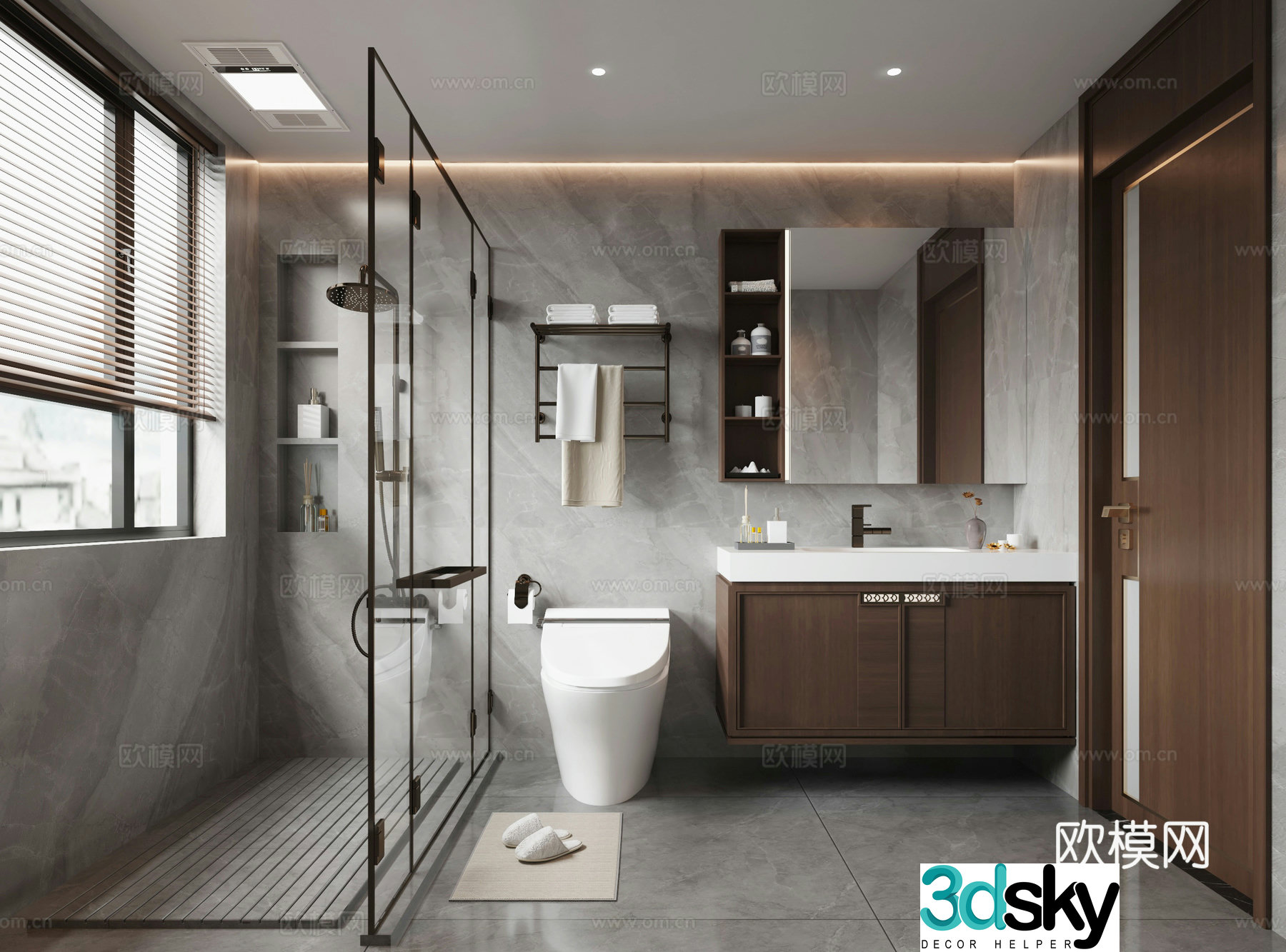 New Chinese bathroom 3D model
