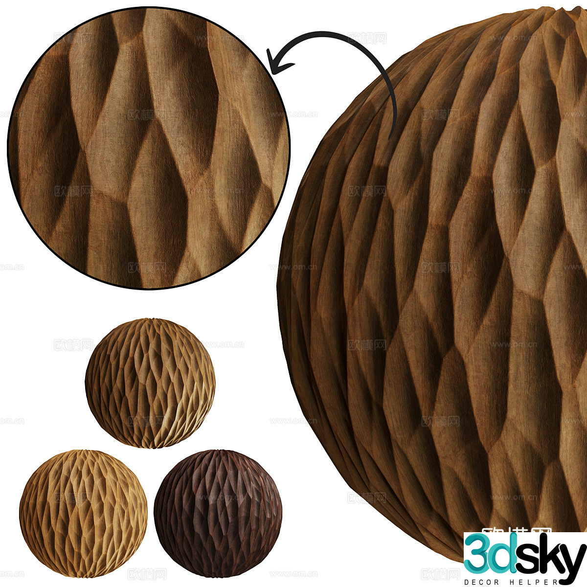 Wood grain carving wood wood carving 3d model