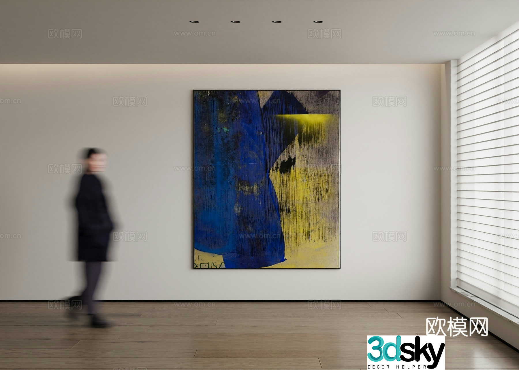 Modern decorative painting 3d model