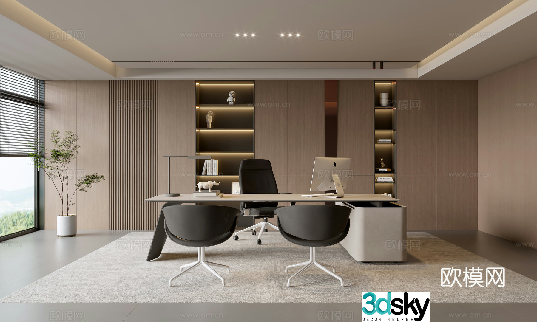 Modern Manager’s Office Chairman’s Office President’s Office Office Area Meeting Area Office 3D Model