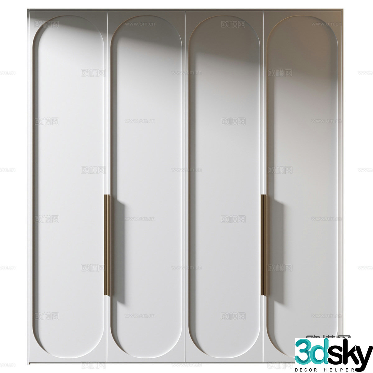 Modern minimalist wardrobe 3d model