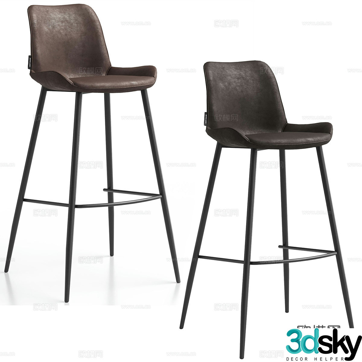 Modern Italian bar chair 3d model