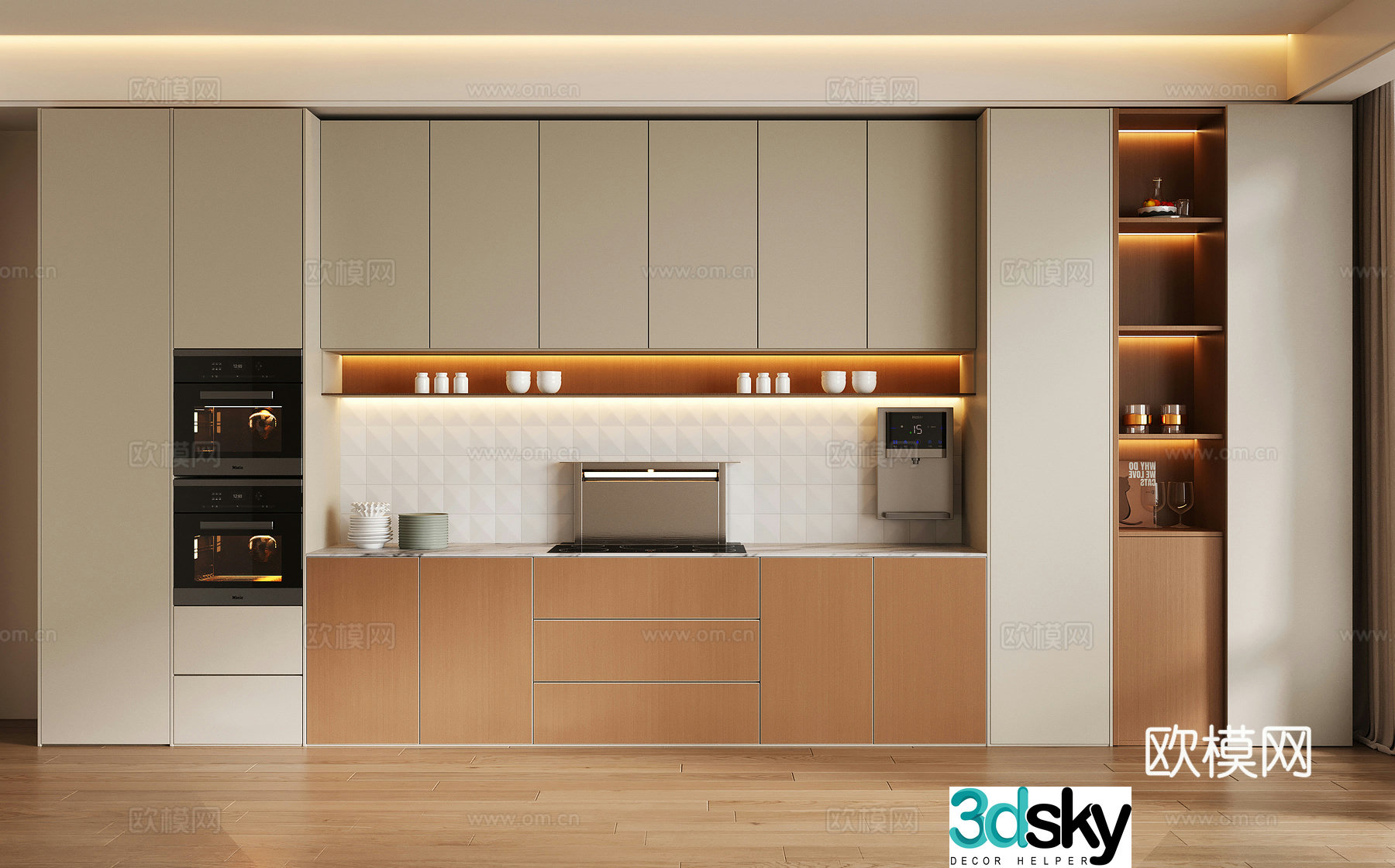 Modern sideboard decorative cabinet electrical cabinet sideboard wine cabinet 3D model