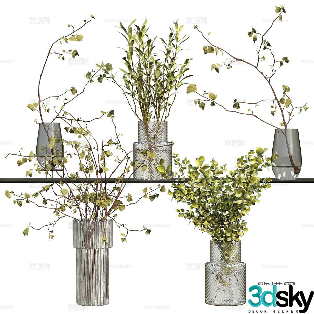 Vase flowers 3d model