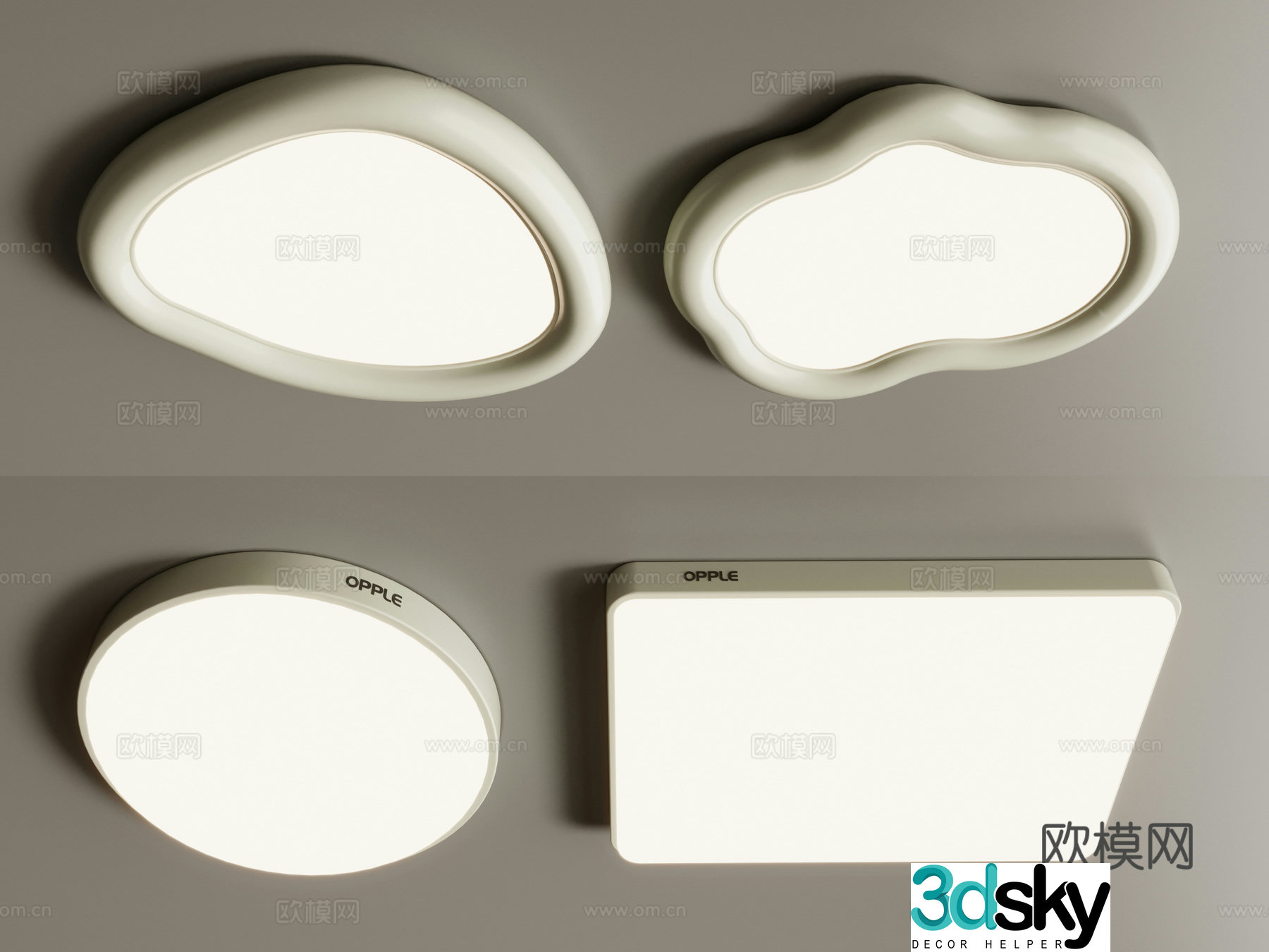 Modern ceiling light 3d model