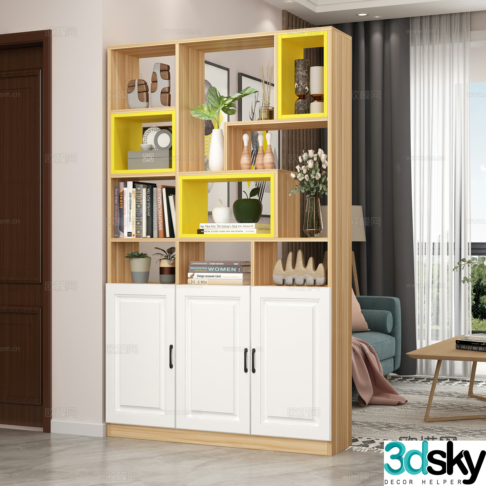 Modern entrance partition cabinet 3D model